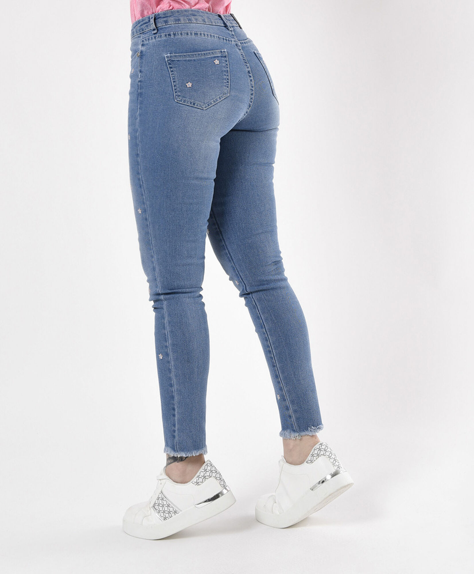 Jeans mujer estrellas bordadas skinny fit Jeans mujer estrellas bordadas skinny fit