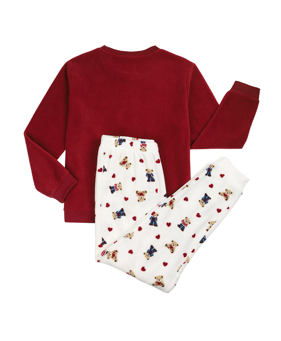 Pijama mujer polar ositos y corazones