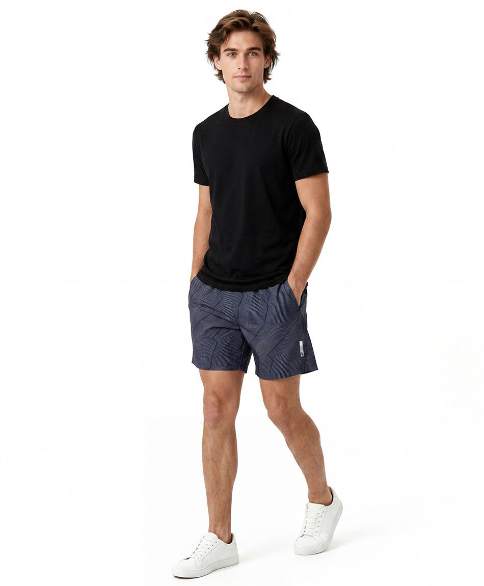 Short deportivo hombre print navy