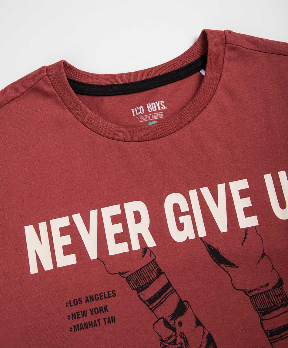 Polera ni&ntilde;o never give up