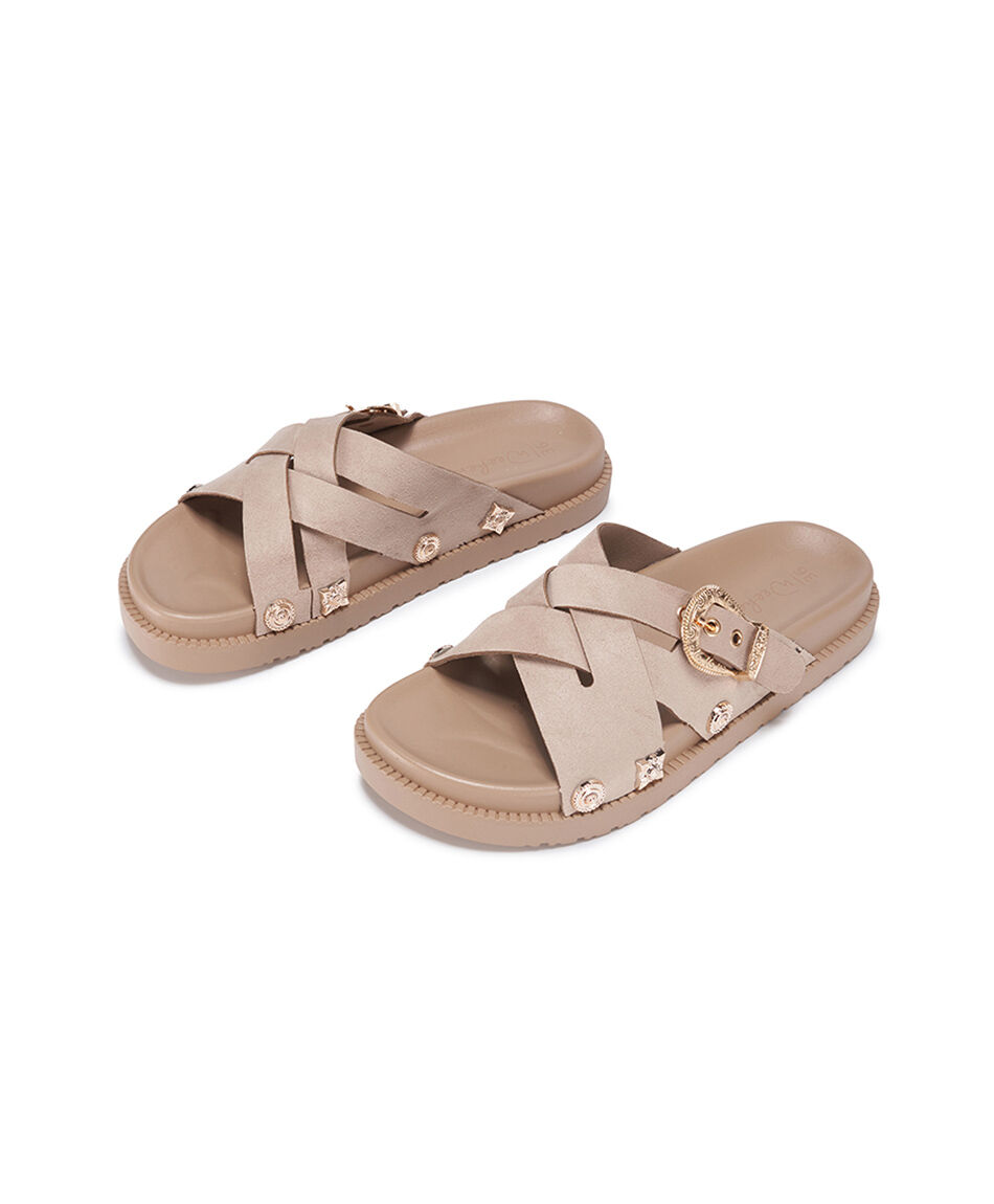 Sandalia mujer hebillas charms