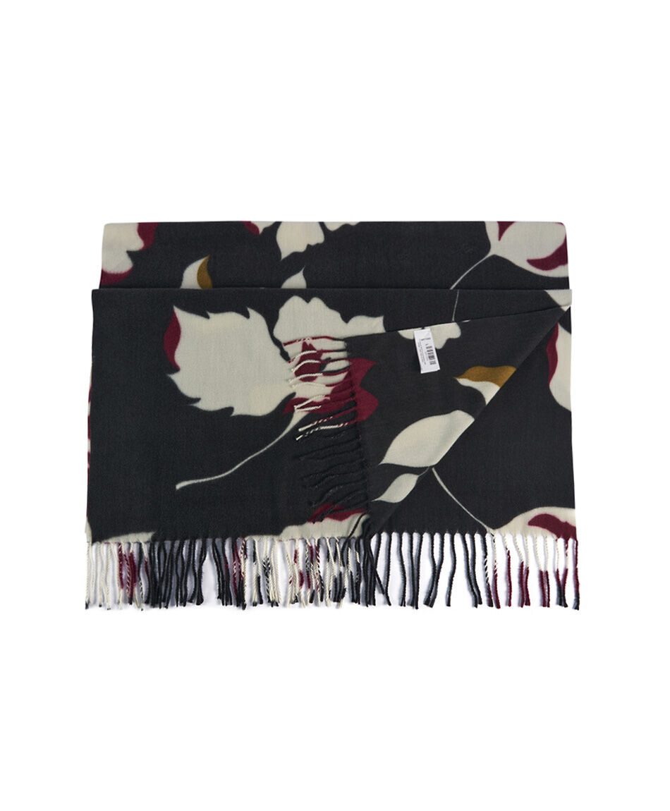 Ruana mujer look floreado