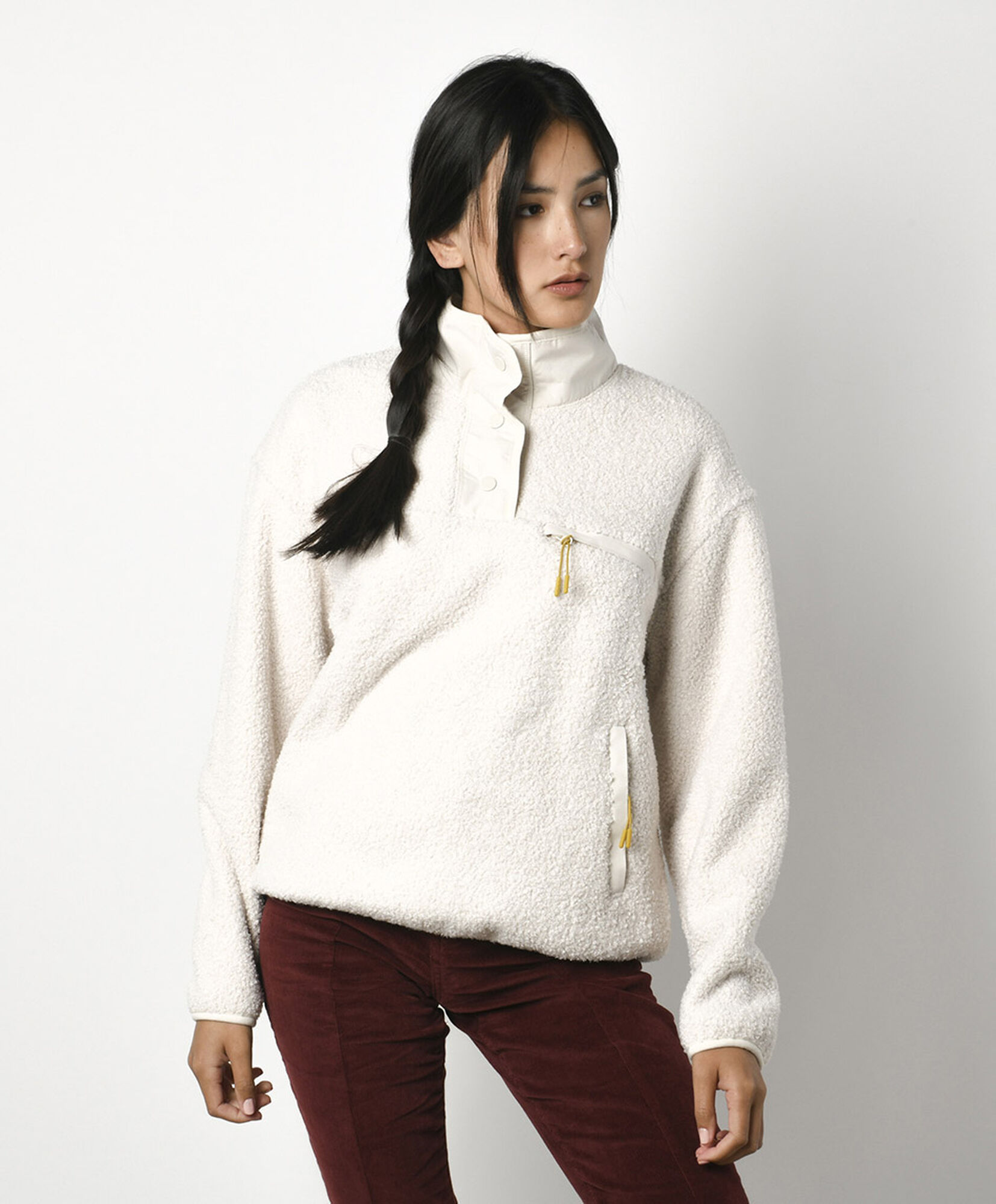 Polar mujer botones y bolsillos Polar mujer botones y bolsillos