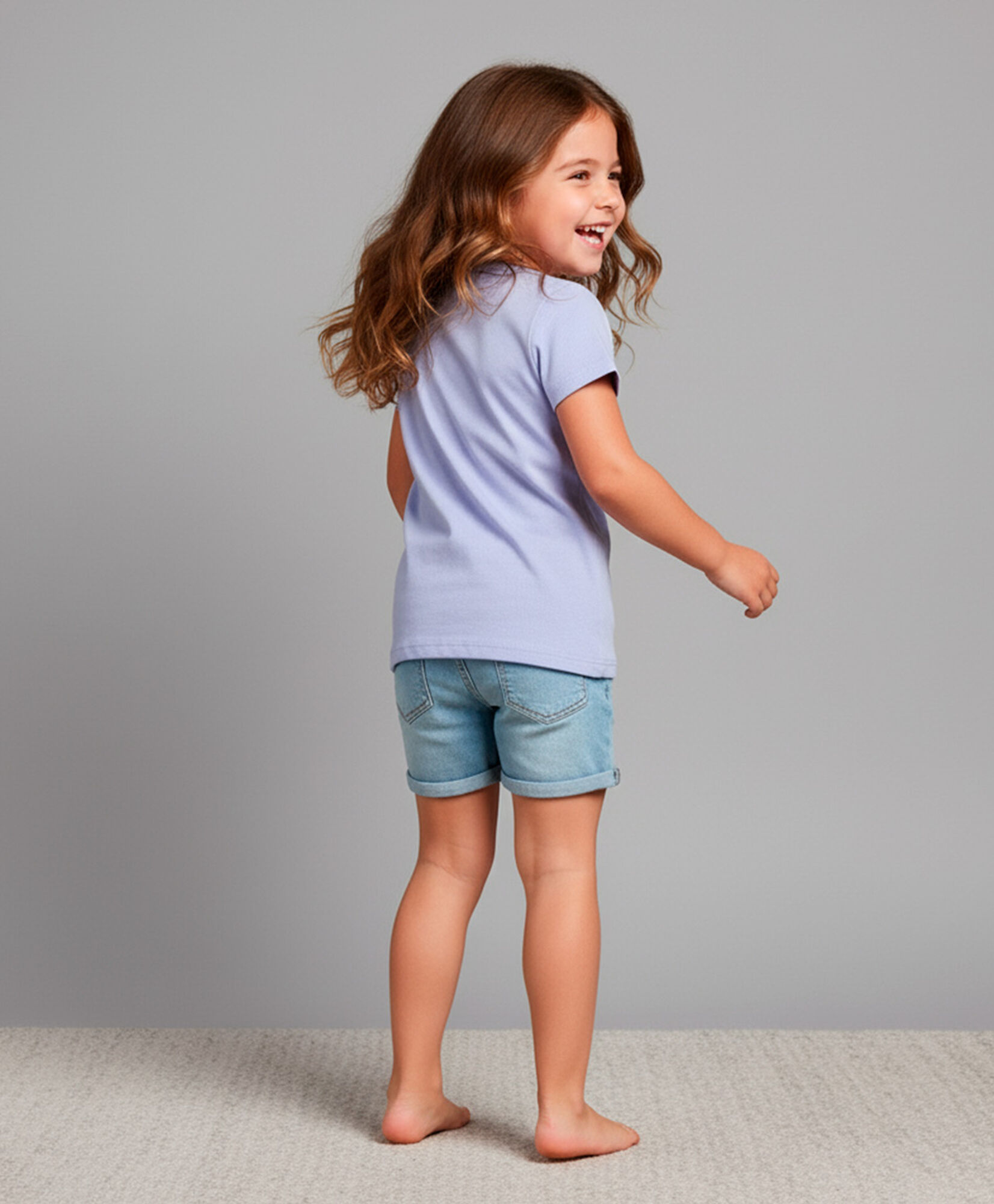 Polera niña frase flores Polera niña frase flores
