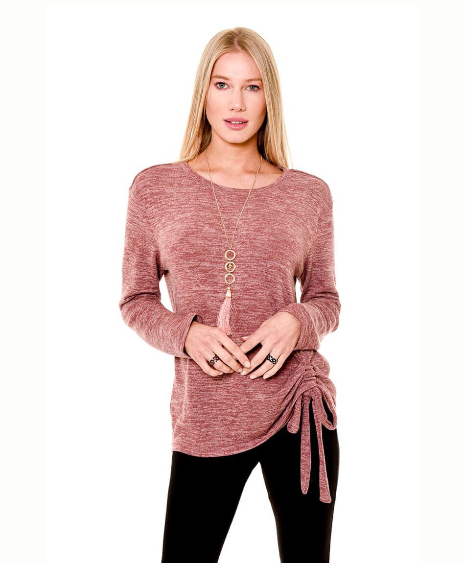 Polera melange lazo
