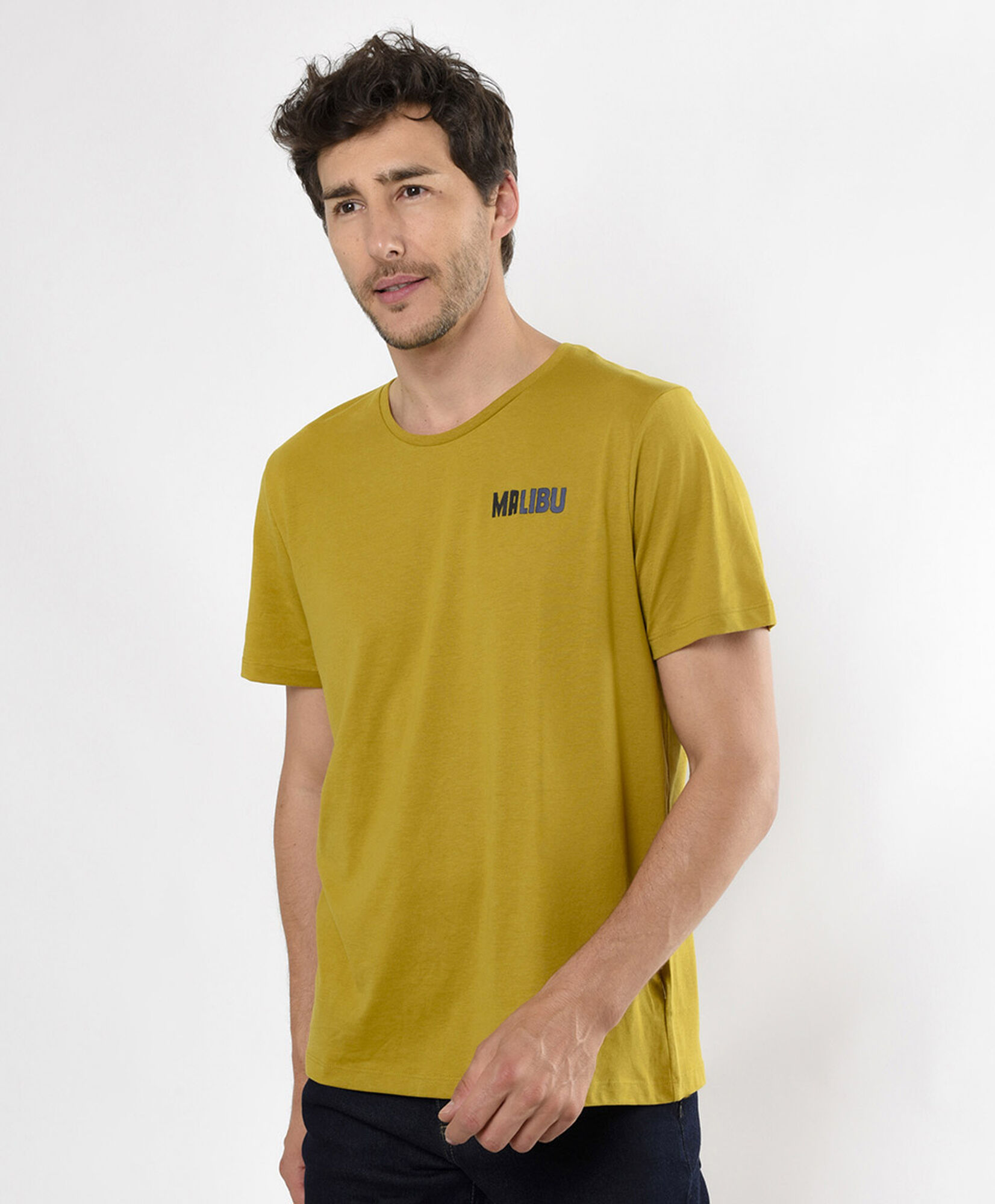 Polera hombre estampado malibu Polera hombre estampado malibu