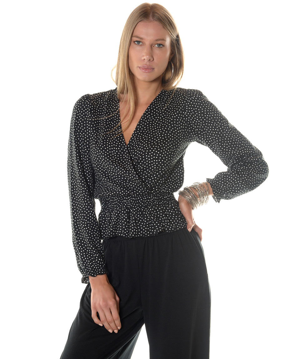 Polera cruzada elasticada