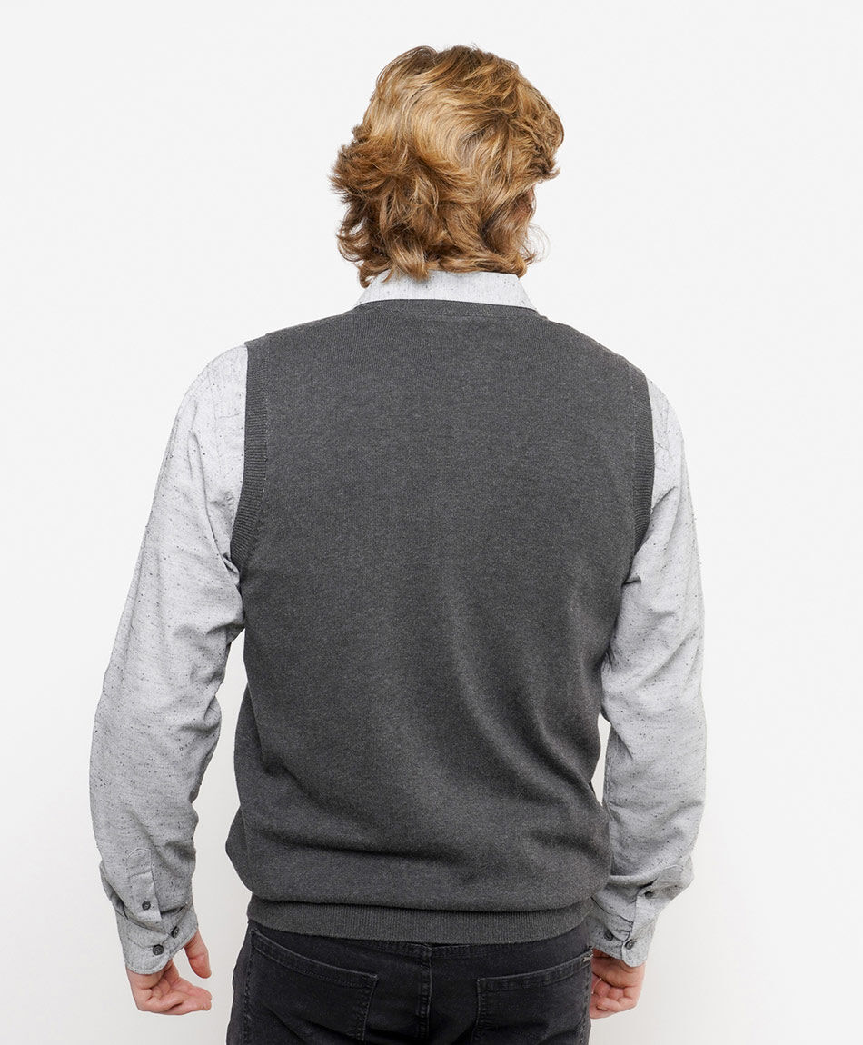 Sweater hombre sin mangas gris