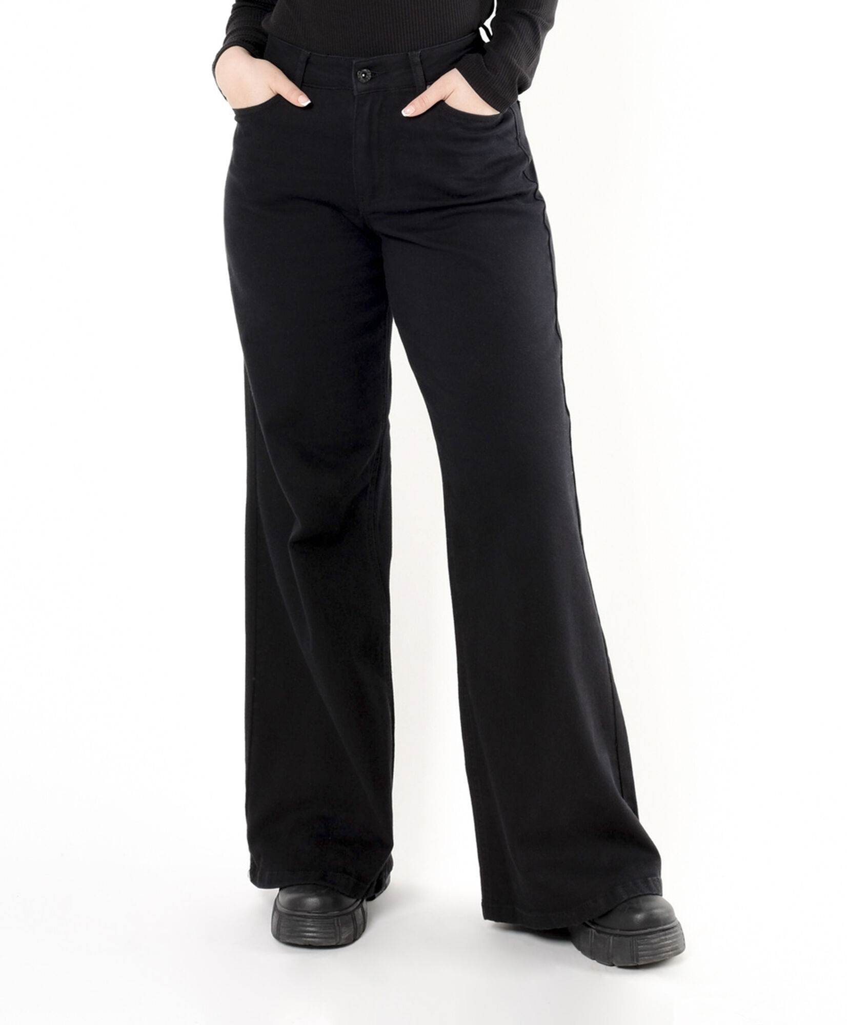 Jeans mujer liso negro wide Jeans mujer liso negro wide