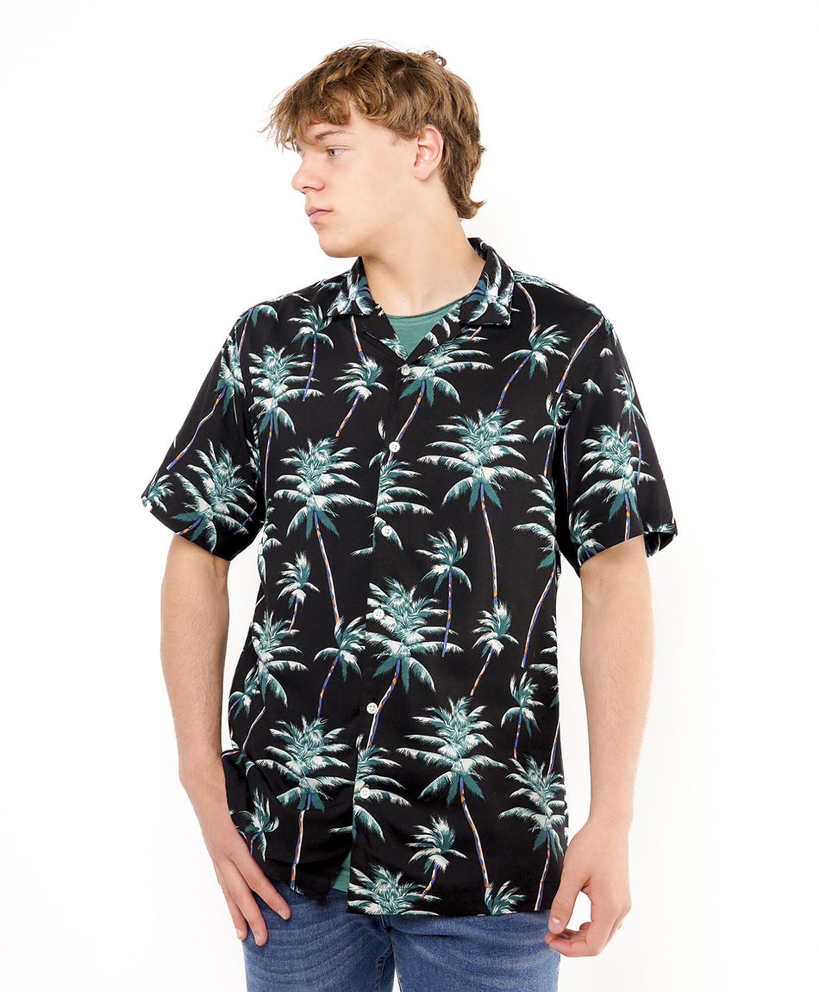 Camisa hombre casual diseño palmeras nevadas Camisa hombre casual diseño palmeras nevadas