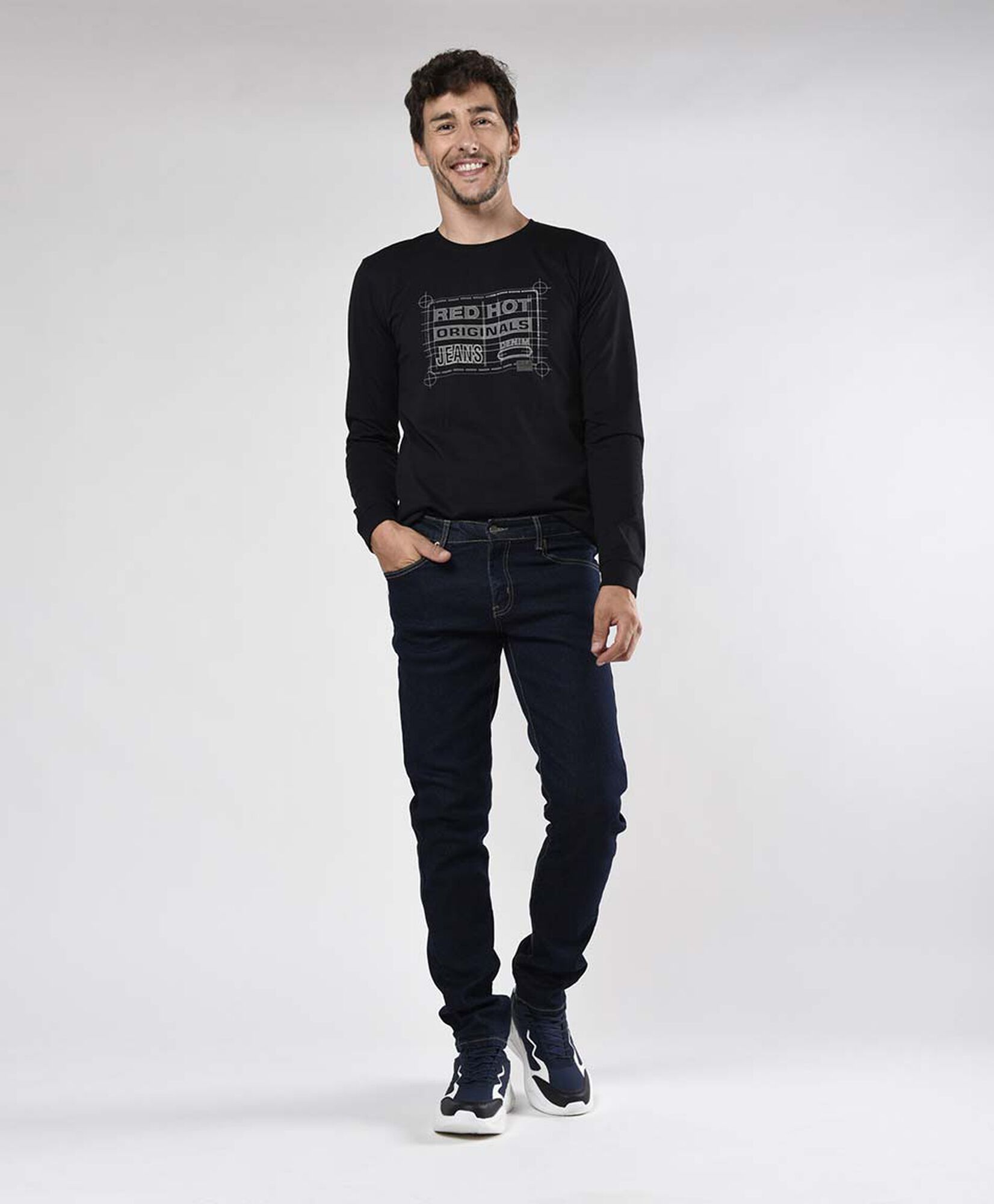 Jeans hombre estampado bolsillos traseros skinny fit Jeans hombre estampado bolsillos traseros skinny fit