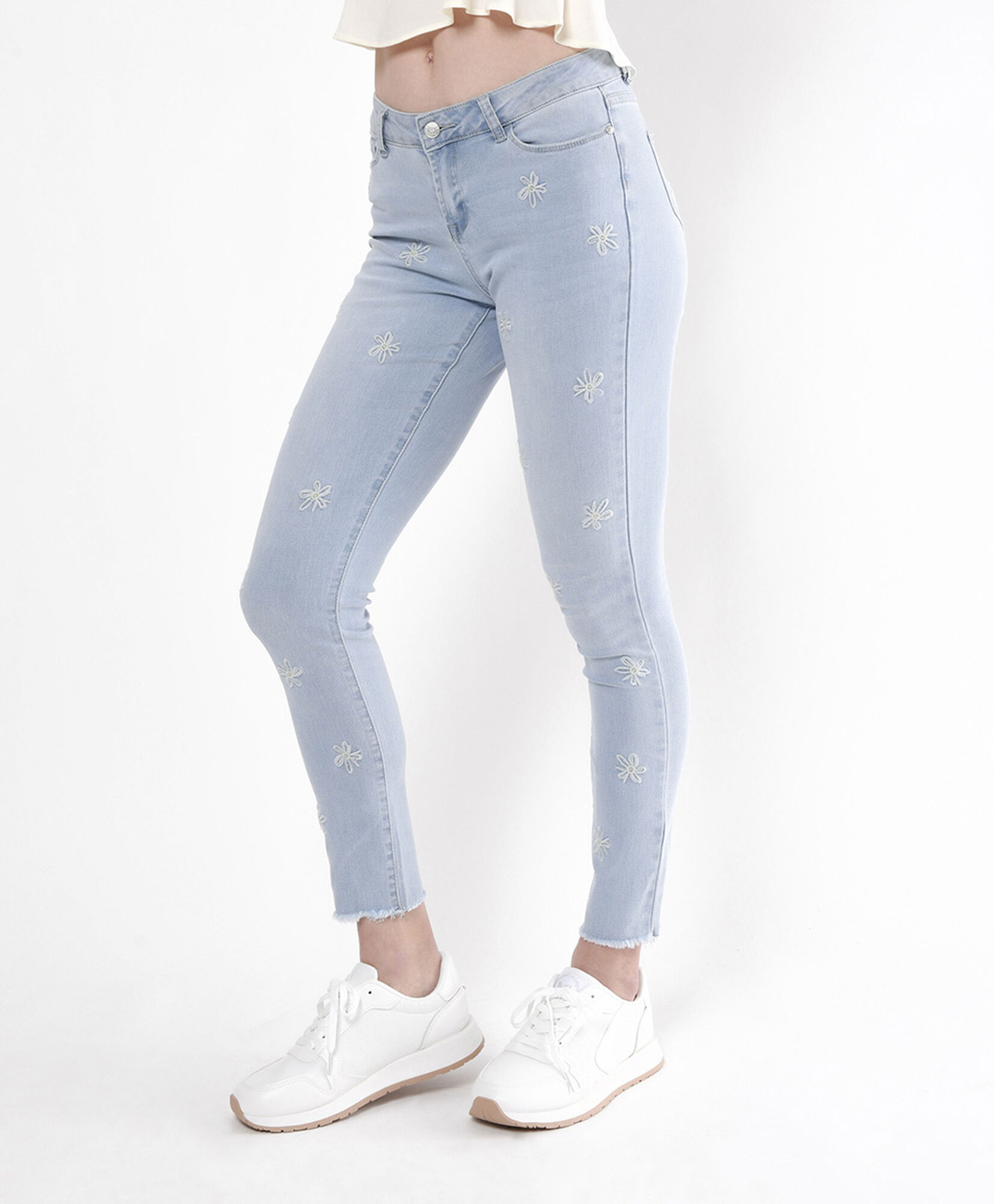 Jeans mujer bordado skinny fit Jeans mujer bordado skinny fit