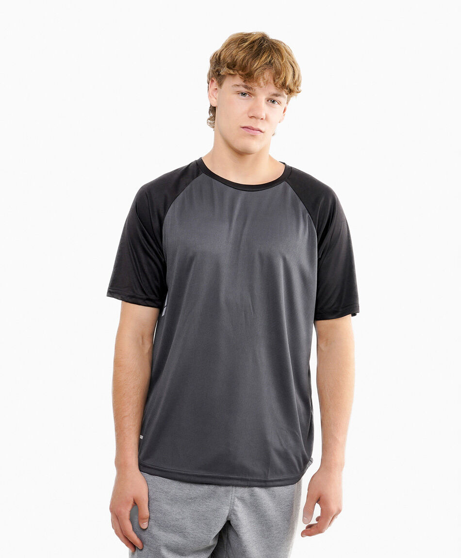 Polera deportiva hombre run grey