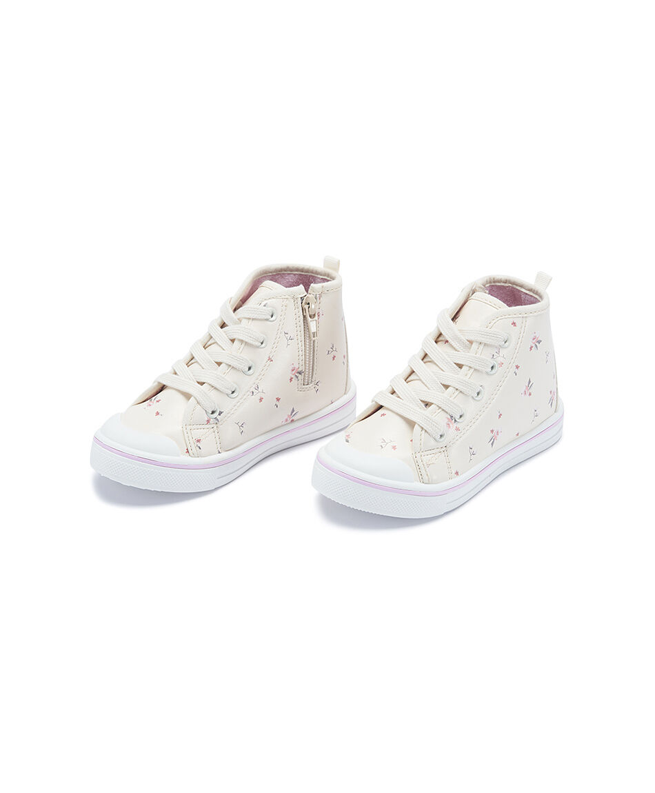 Zapatilla infantil (23 a 28) dise&ntilde;o florcitas