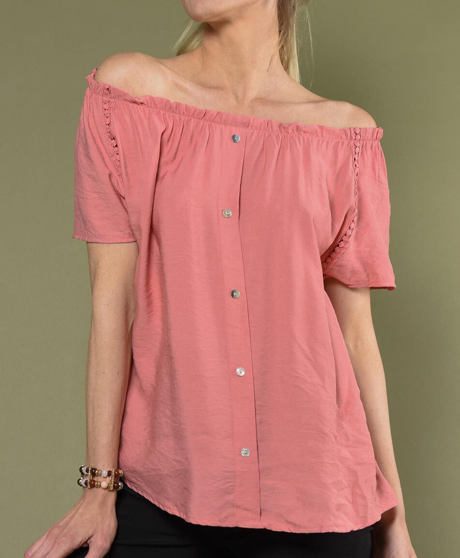 Blusa oversize manga corta