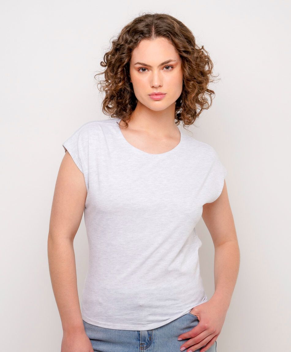 Polera mujer espalda abierta lazo