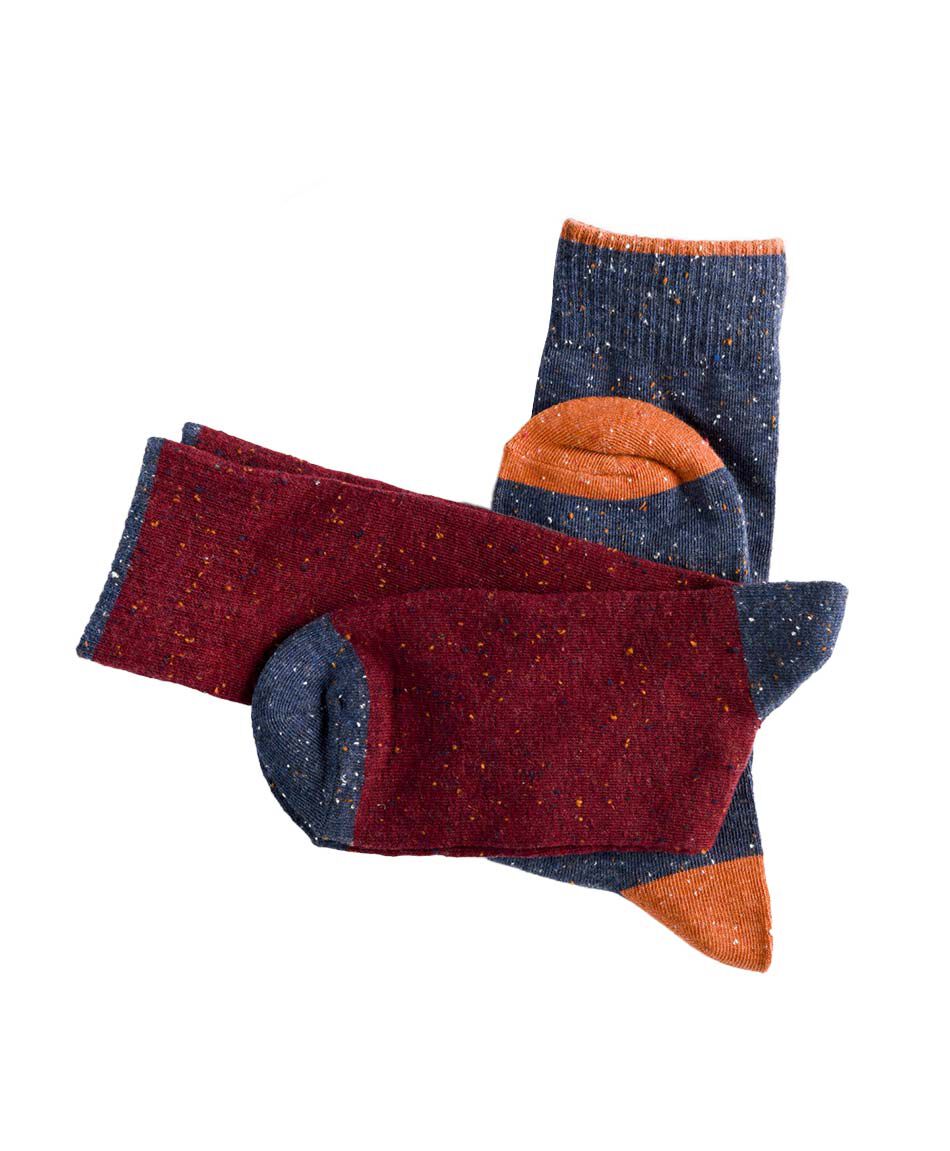 Pack 2 calcetines hombre puntos sobrepuestos