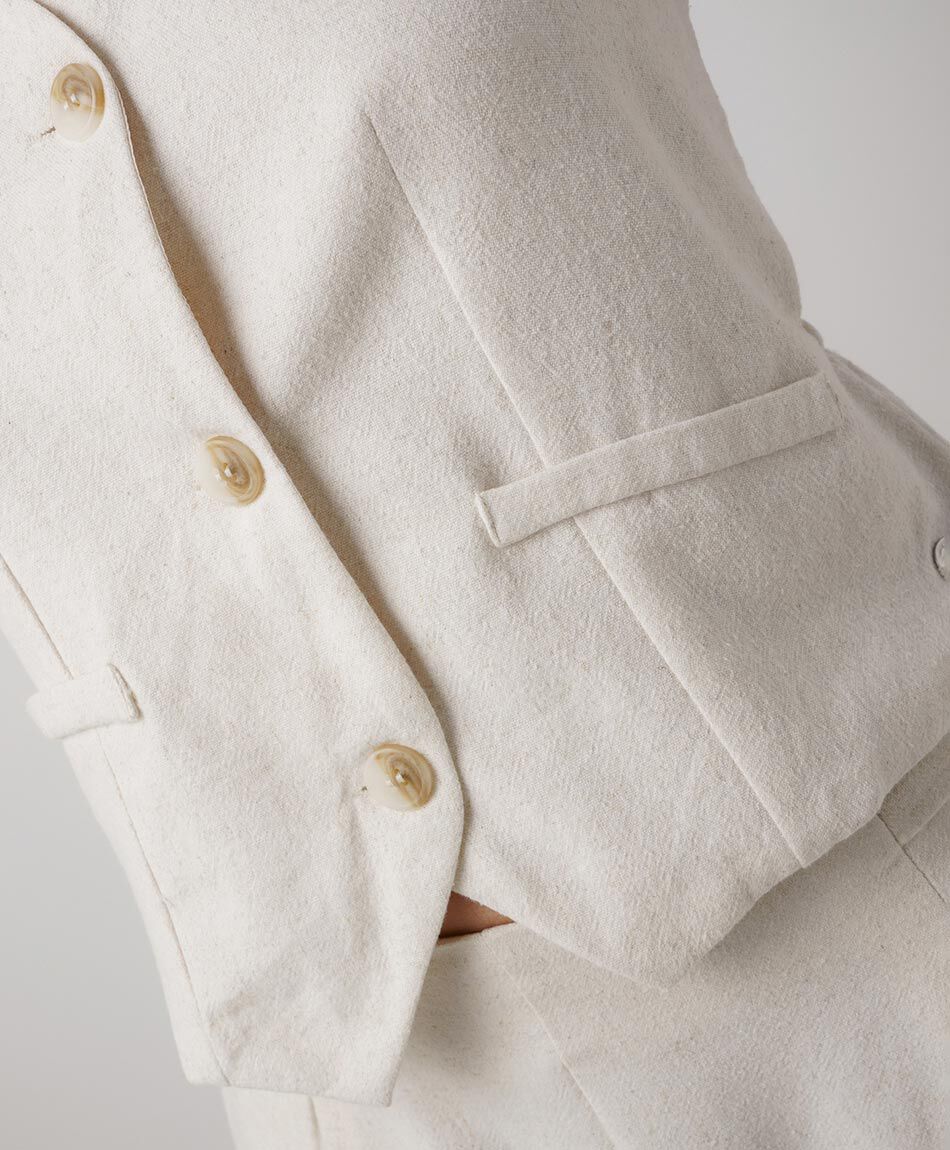 Vest mujer lino