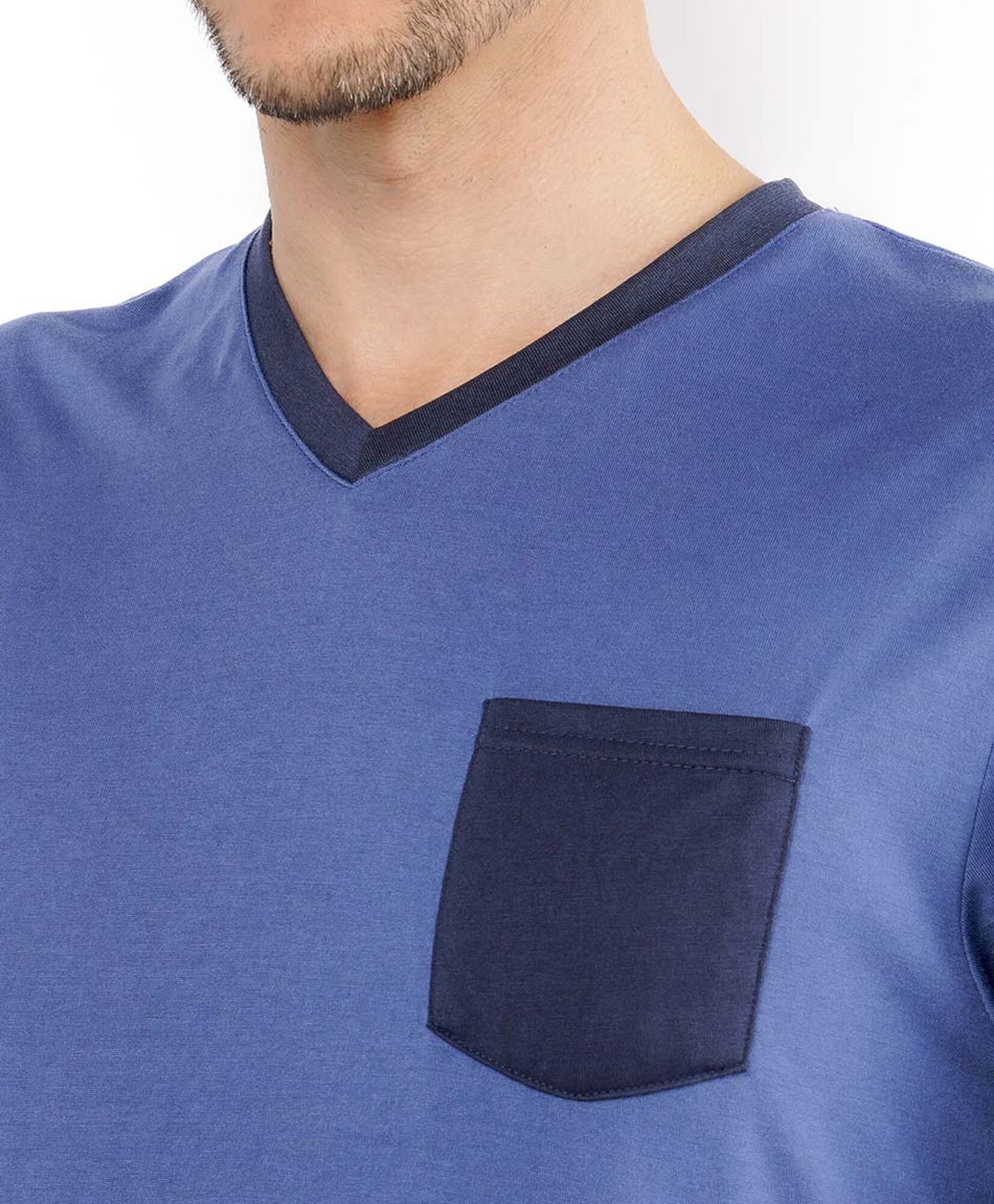 Pijama hombre bicolor bolsillo Pijama hombre bicolor bolsillo