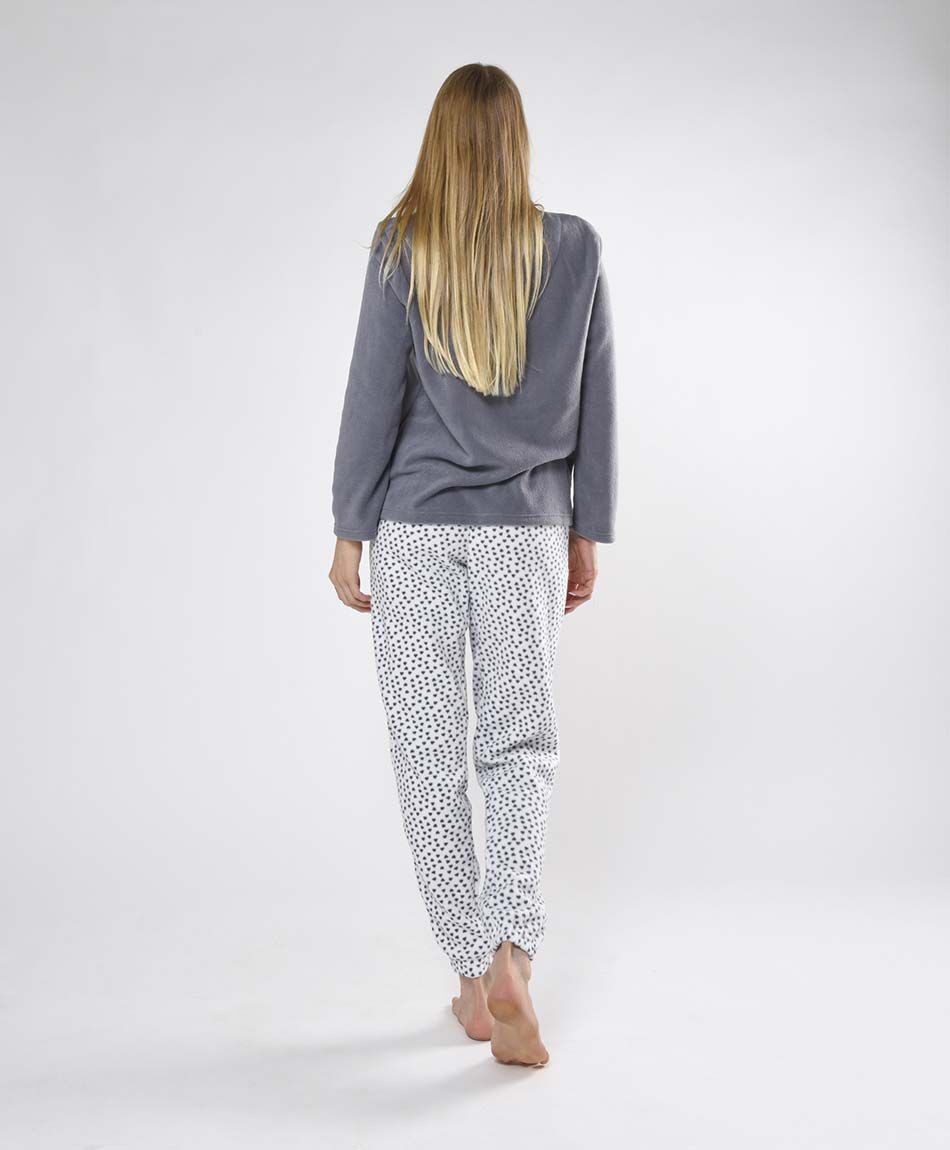 Pijama mujer polar koala y corazones 2 piezas