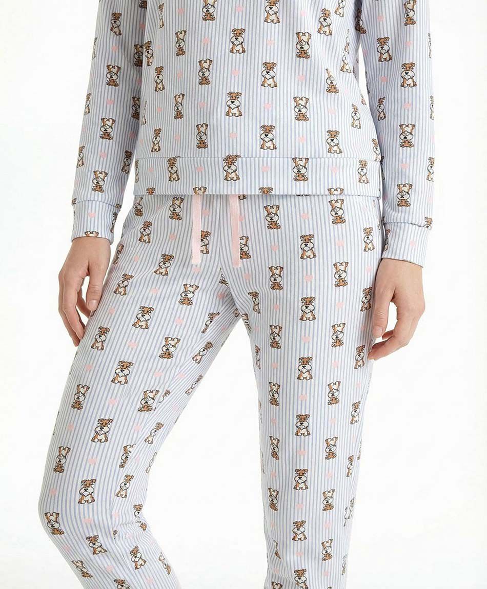 Pijama mujer rayas dog yorkshire