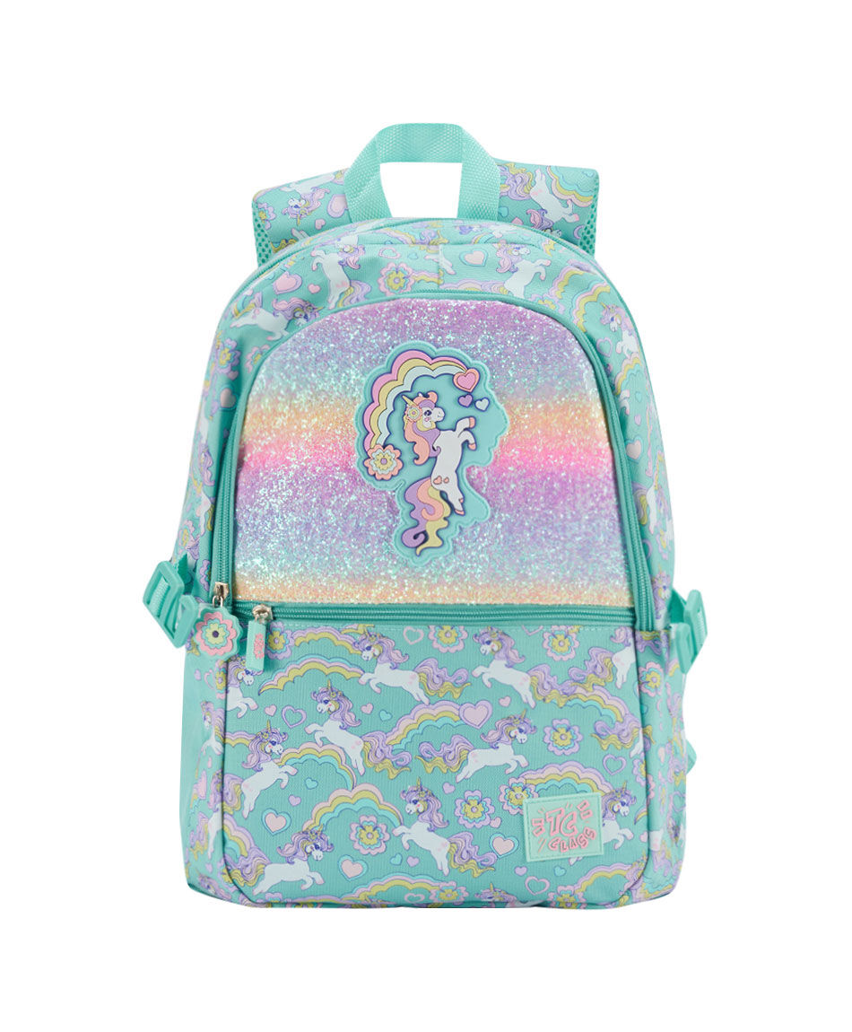 Pack mochila y accesorios escolar unicornio