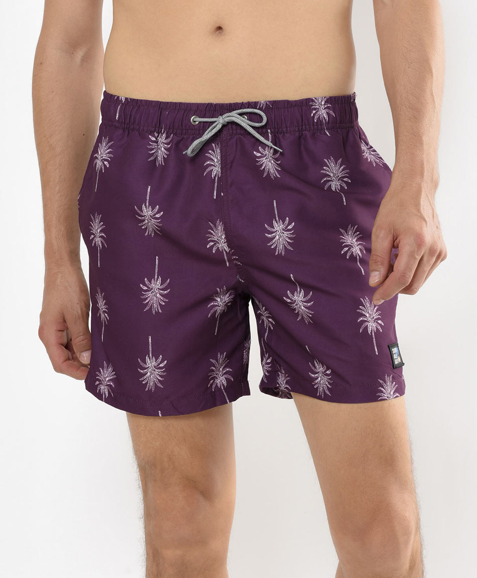 Traje de baño hombre palmeras burdeo Traje de baño hombre palmeras burdeo