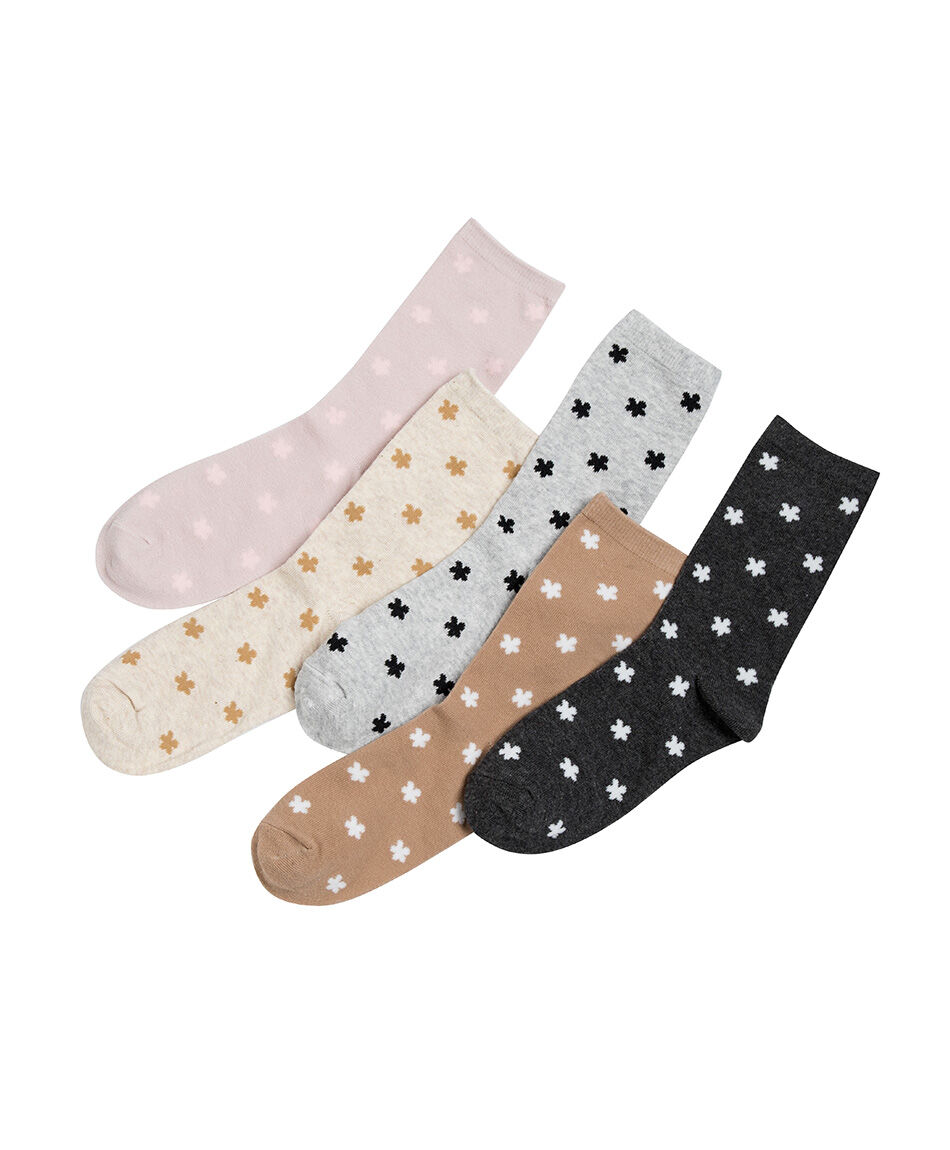 Pack 5 calcetines mujer florcitas