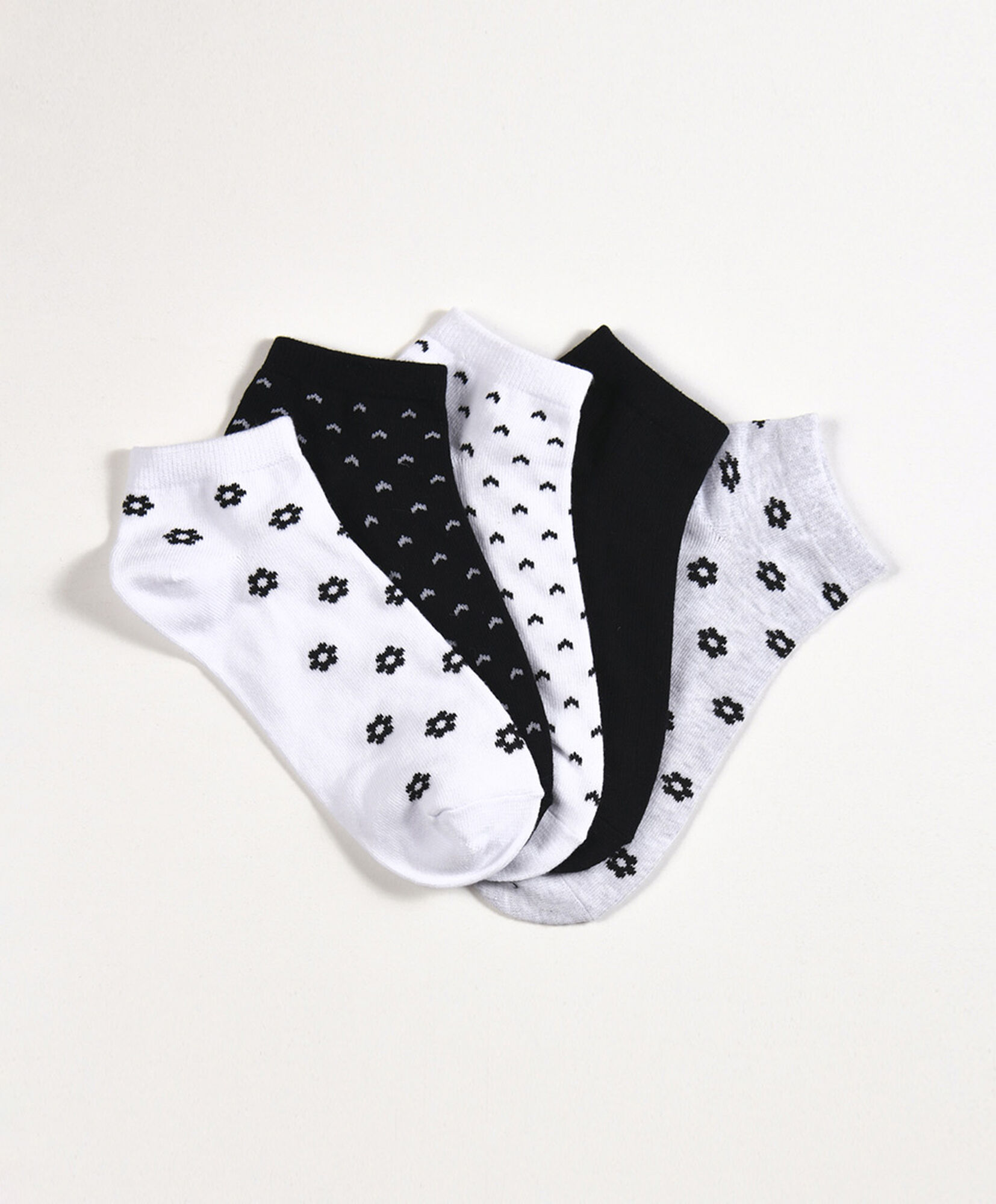 Pack 5 calcetines mujer cortos florcitas Pack 5 calcetines mujer cortos florcitas