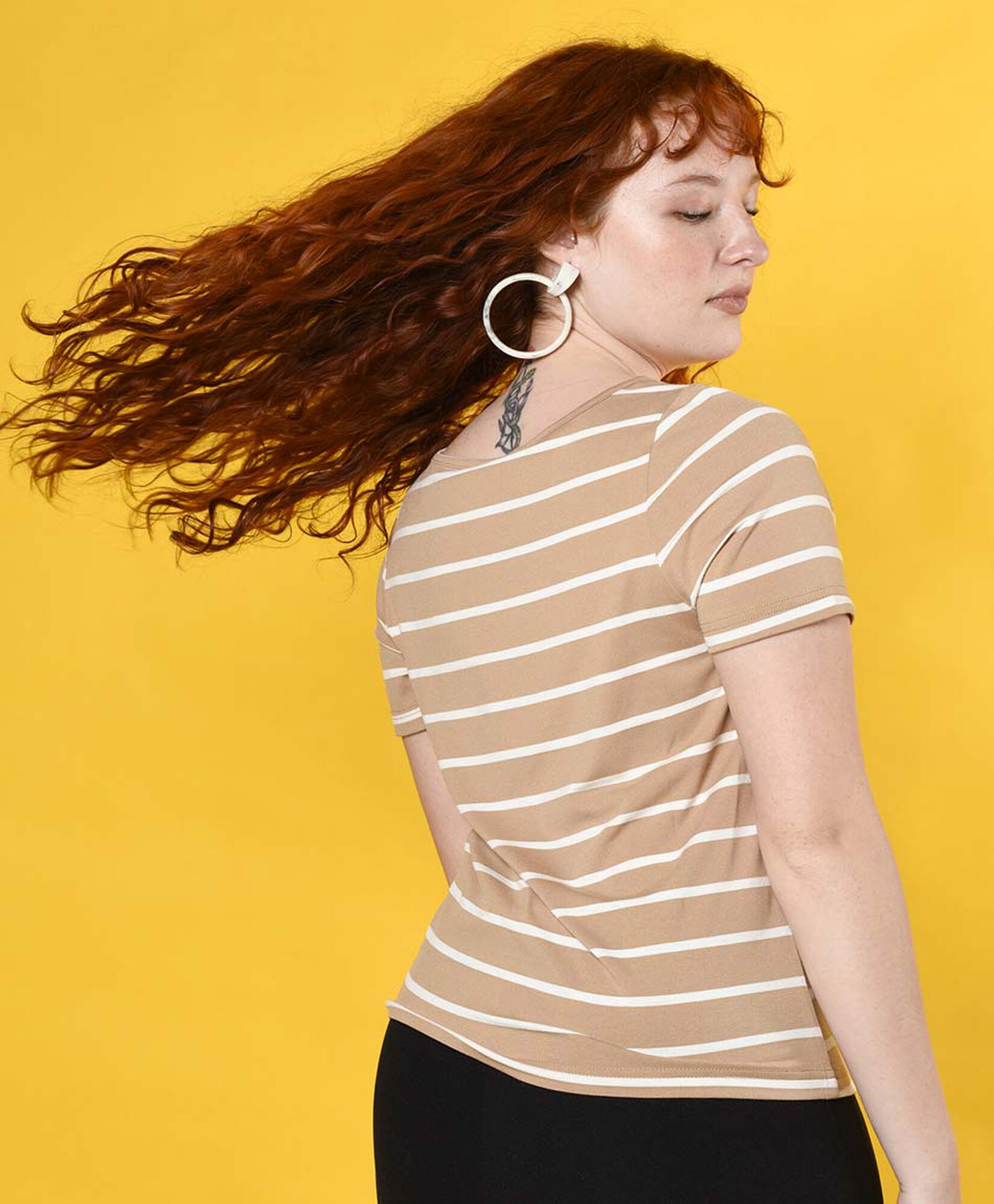 Polera crop listas Polera crop listas
