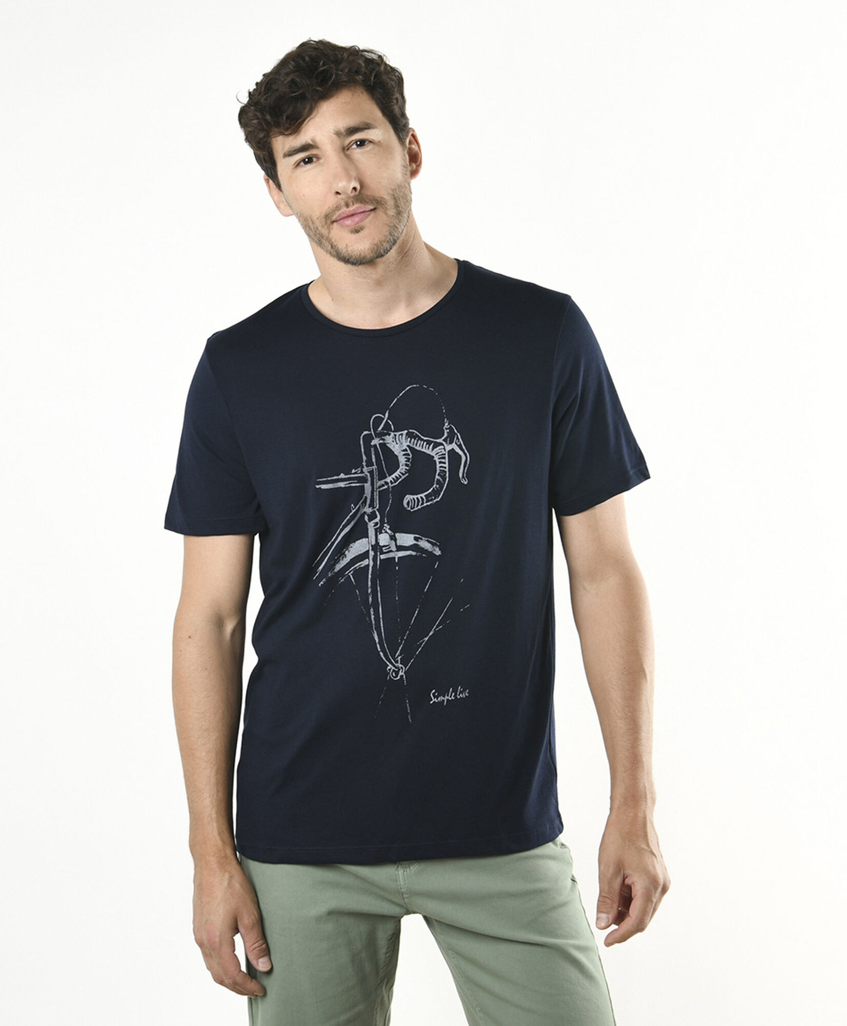 Polera hombre estampado bicicleta Polera hombre estampado bicicleta