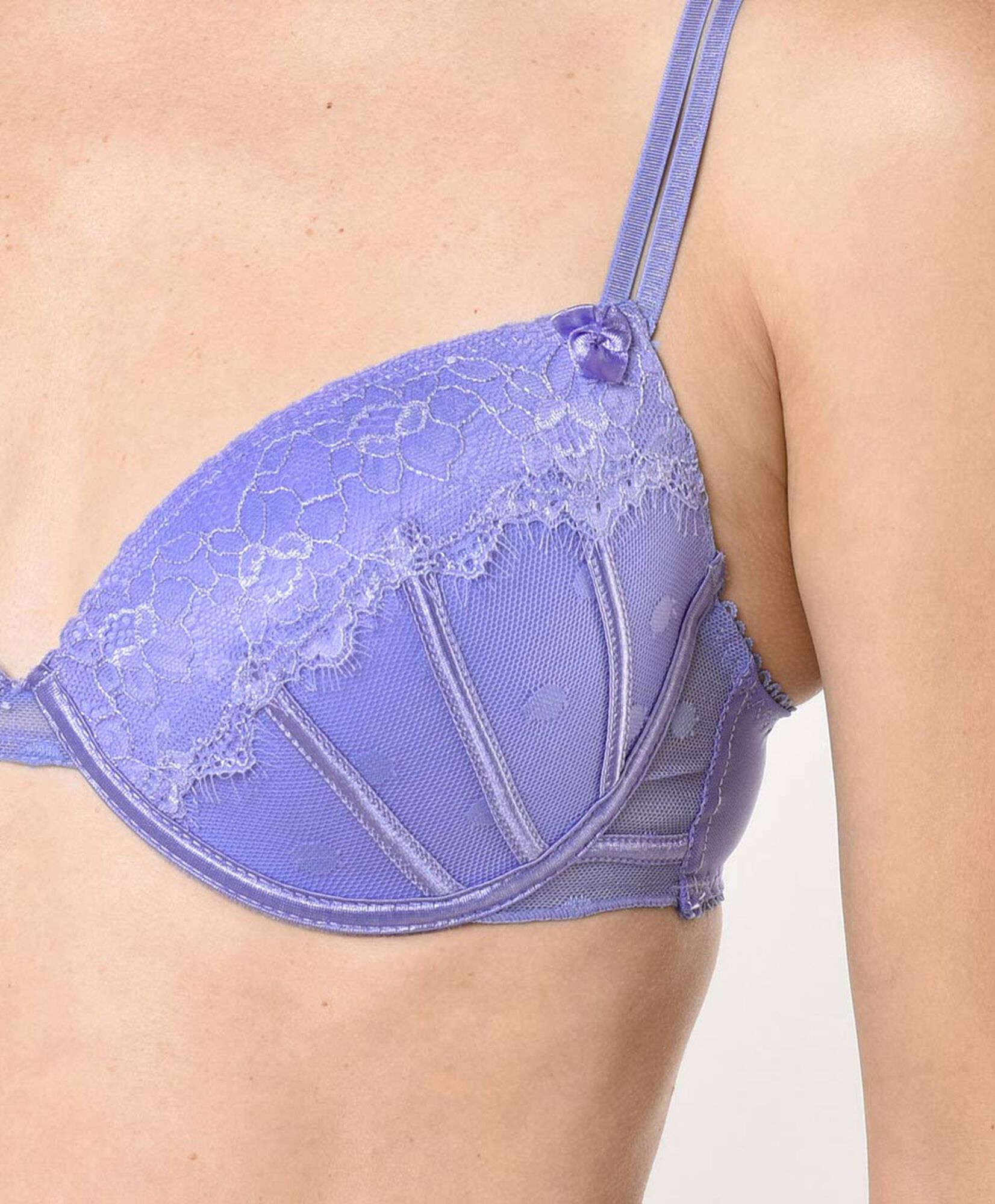 Sostén mujer encajes flor lila Sostén mujer encajes flor lila