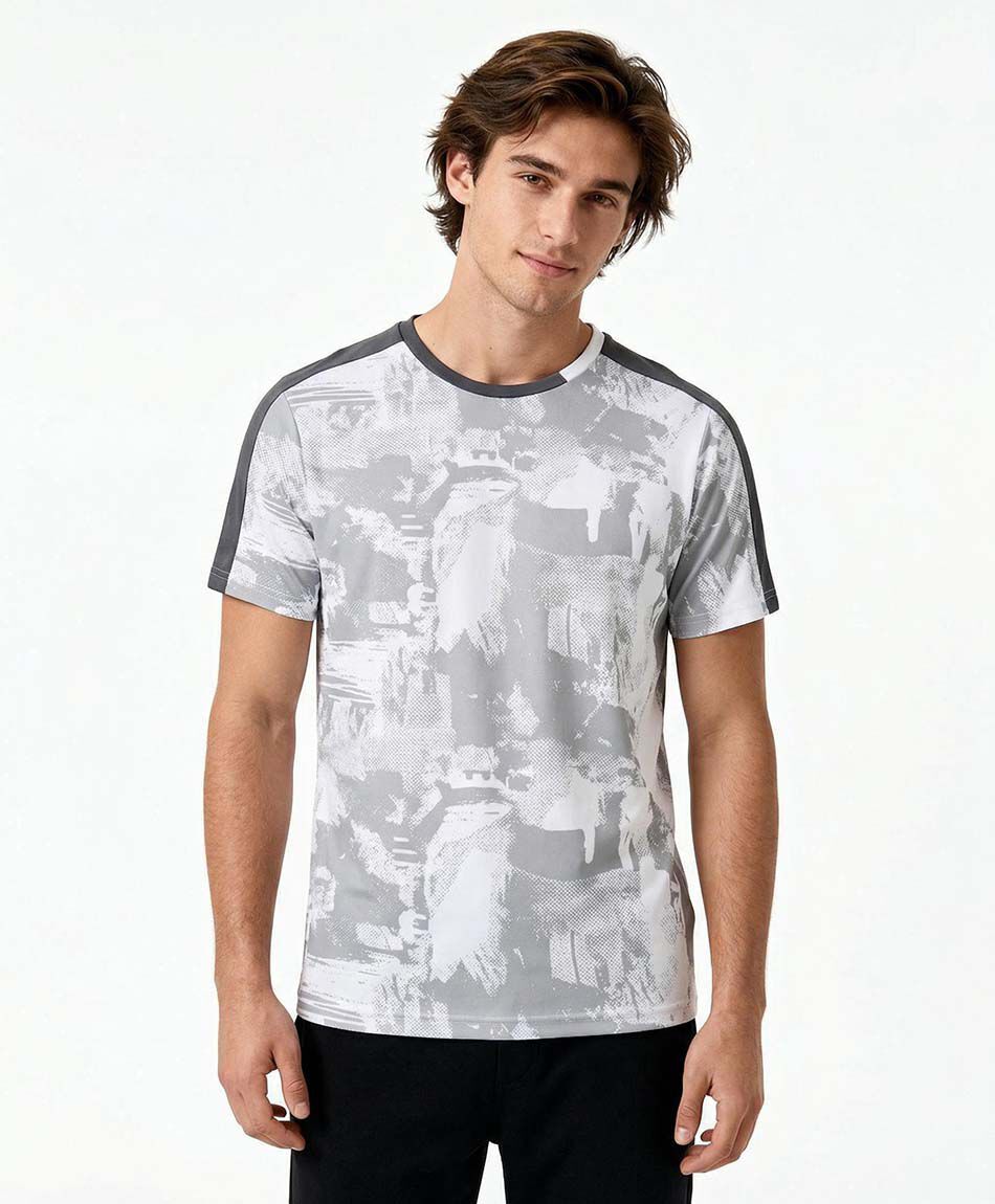 Polera deportiva hombre abstracto
