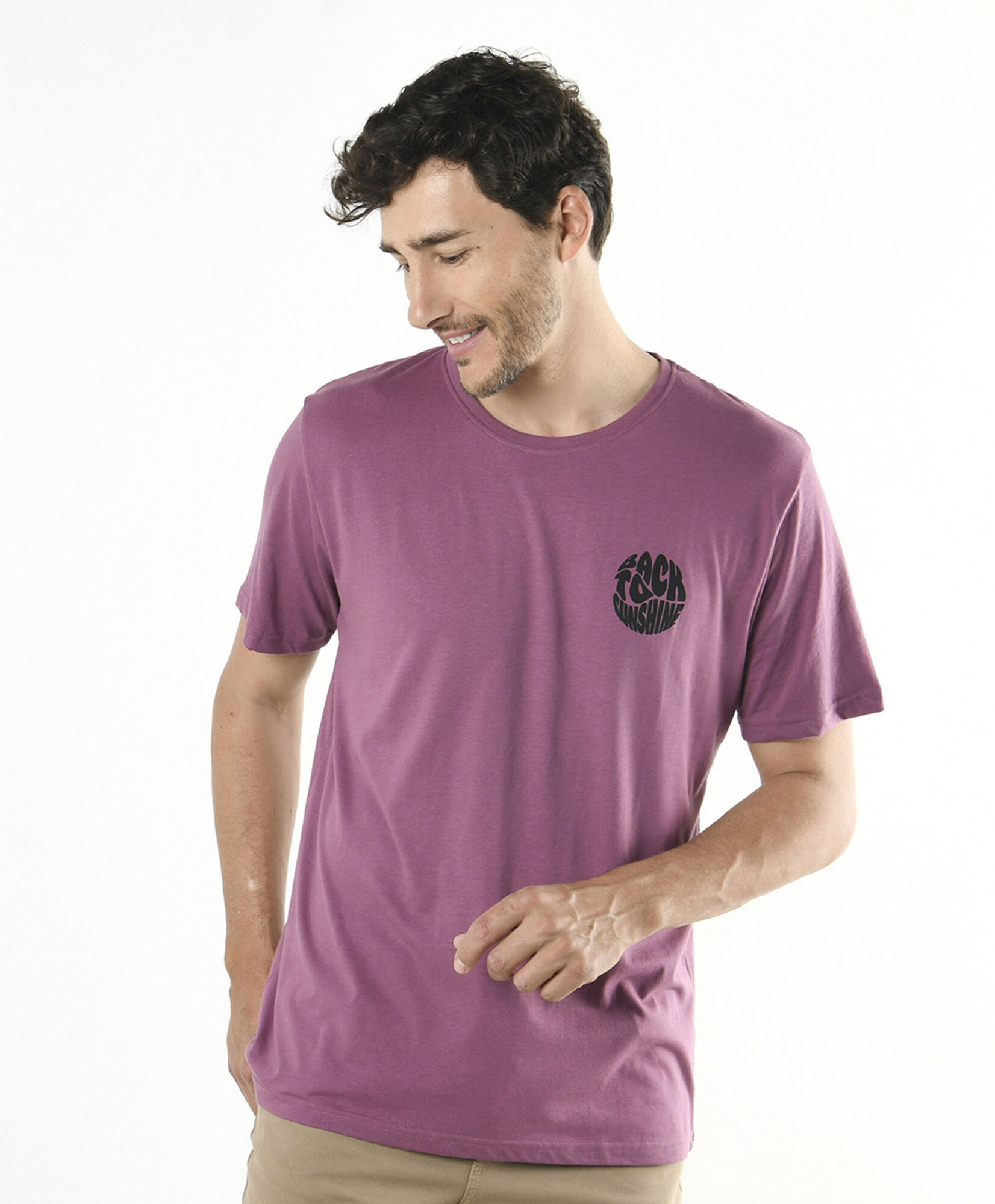 Polera hombre doble estampado sunshine Polera hombre doble estampado sunshine