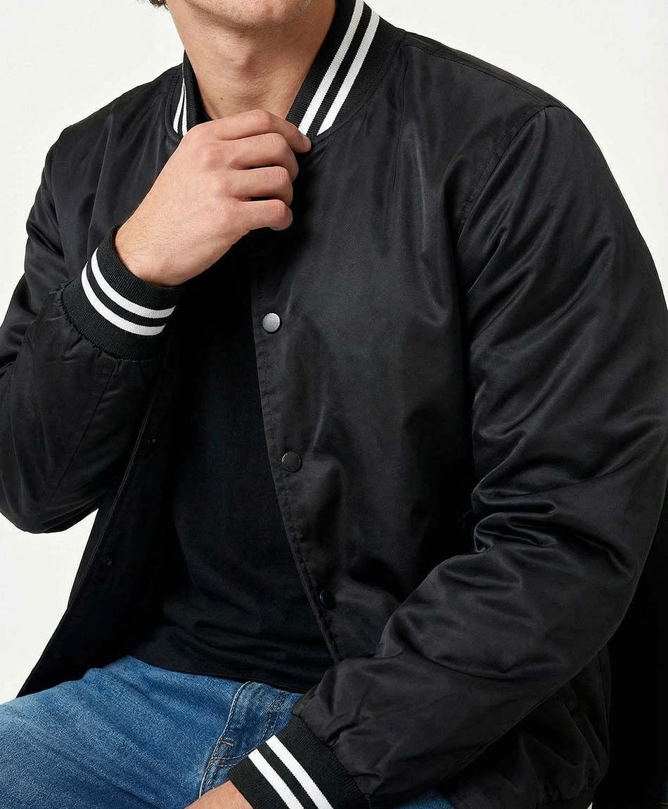 Chaqueta hombre bomber doble l&iacute;nea