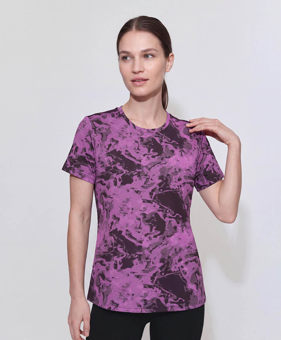 Polera deportiva mujer tie dye