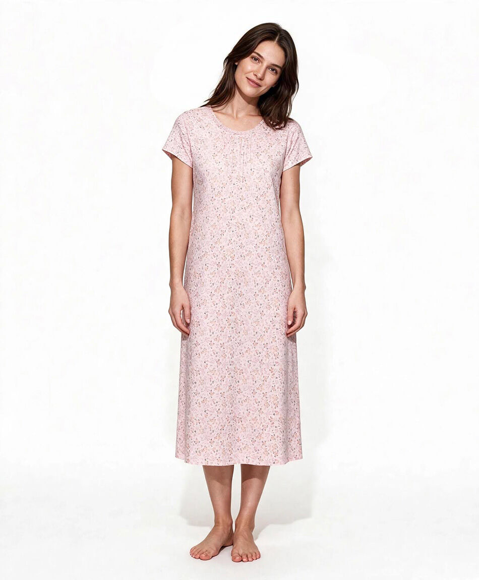 Camisa de dormir mujer florcitas pink