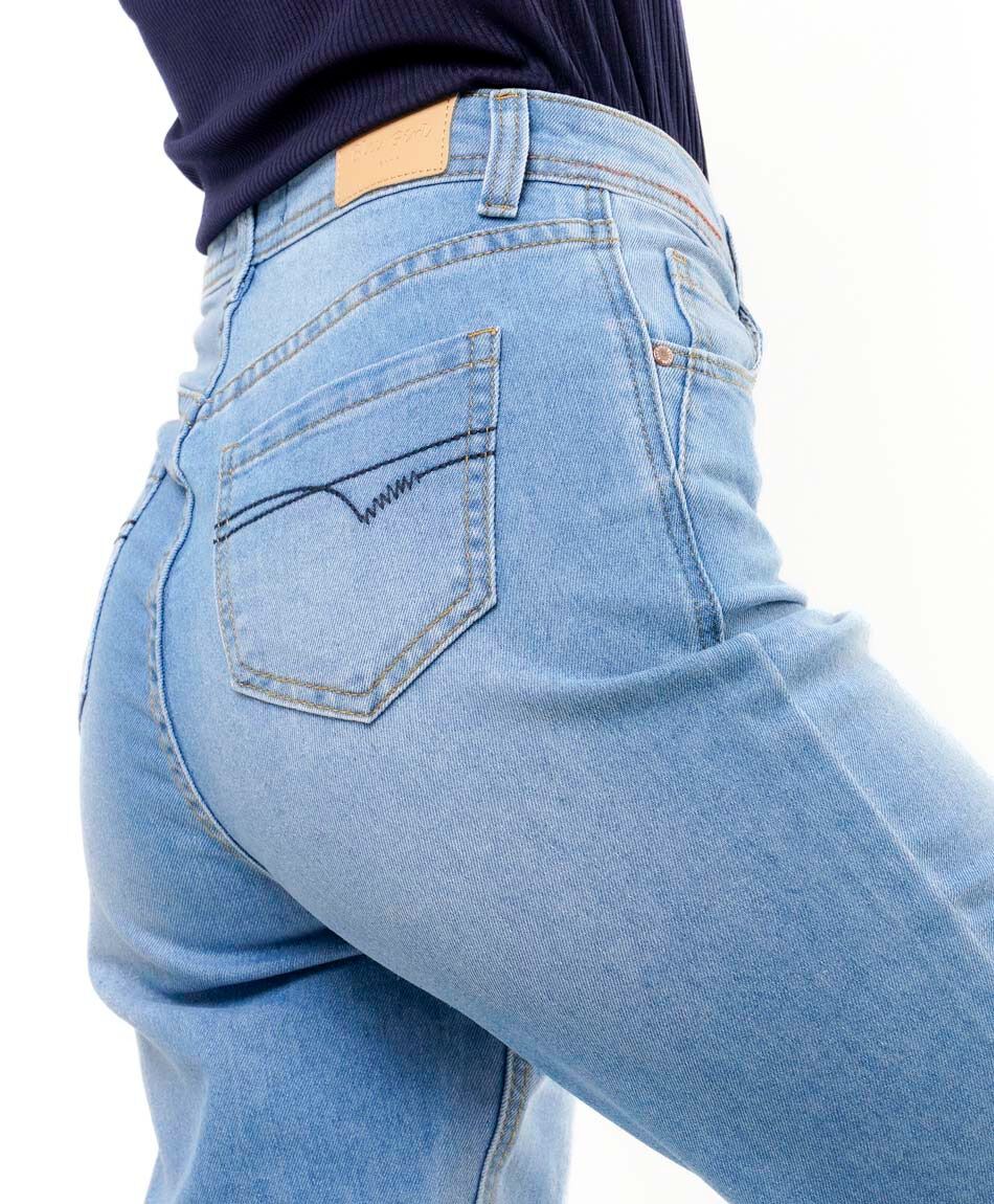 Jeans mujer capri liso