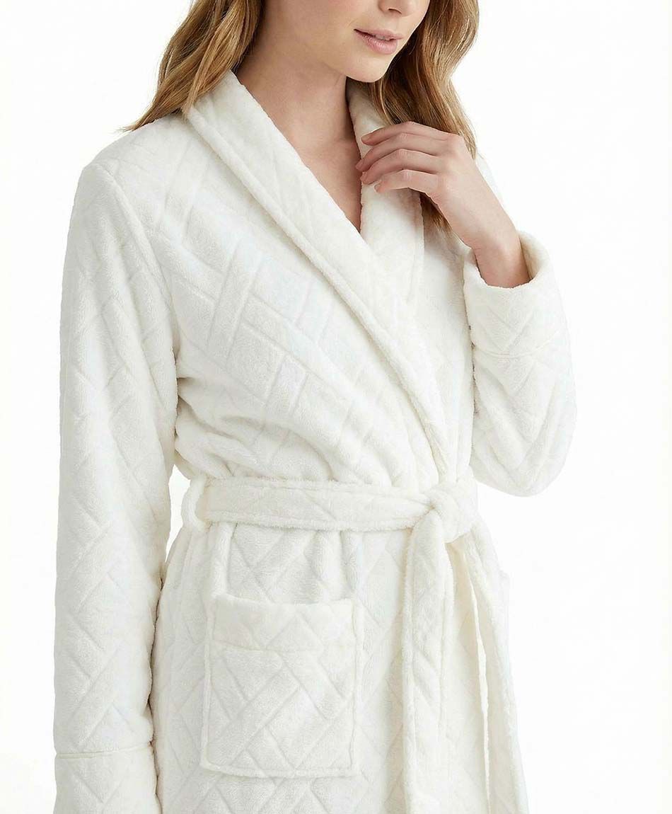 Bata mujer larga jacuard desing