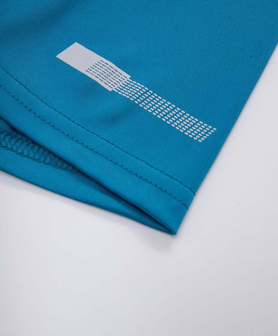 Polera deportiva hombre l&iacute;neas turquesa