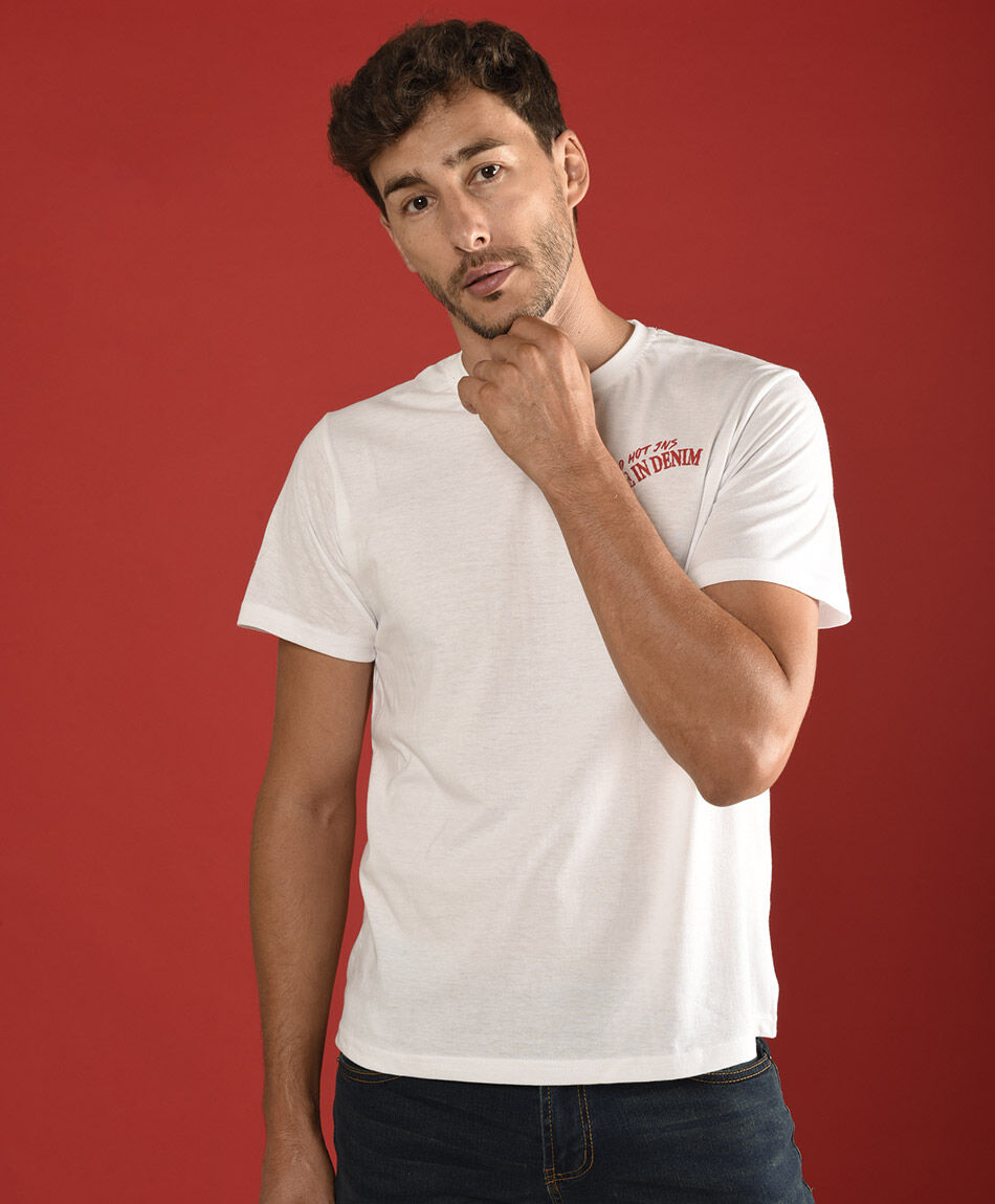 Polera manga corta cuello redondo