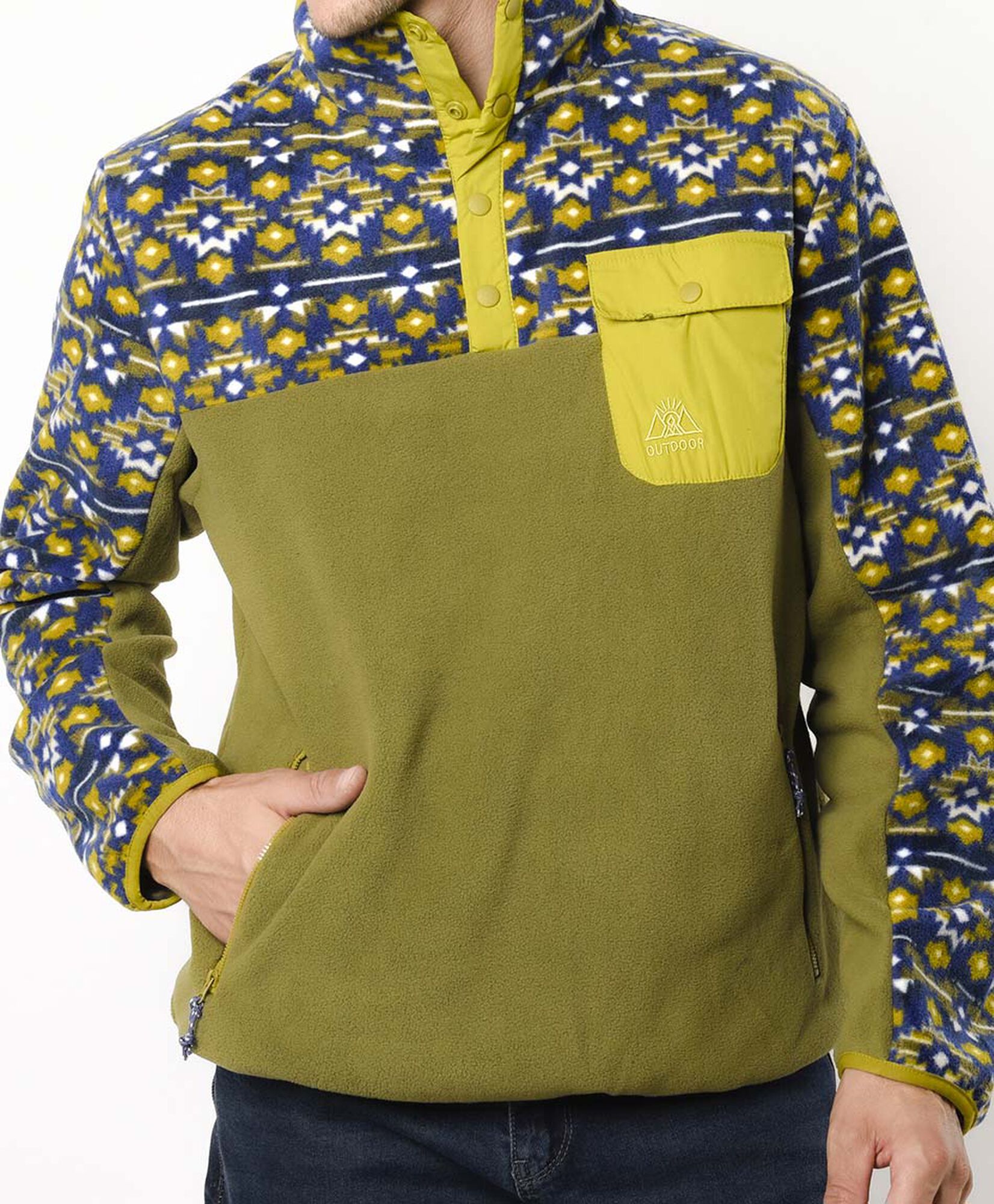 Polar hombre estampado bolsillo Polar hombre estampado bolsillo