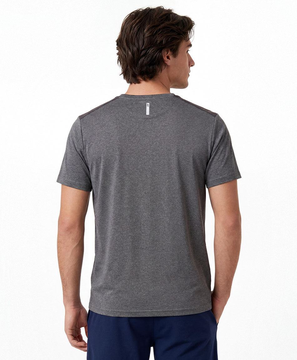 Polera deportiva hombre melange gris