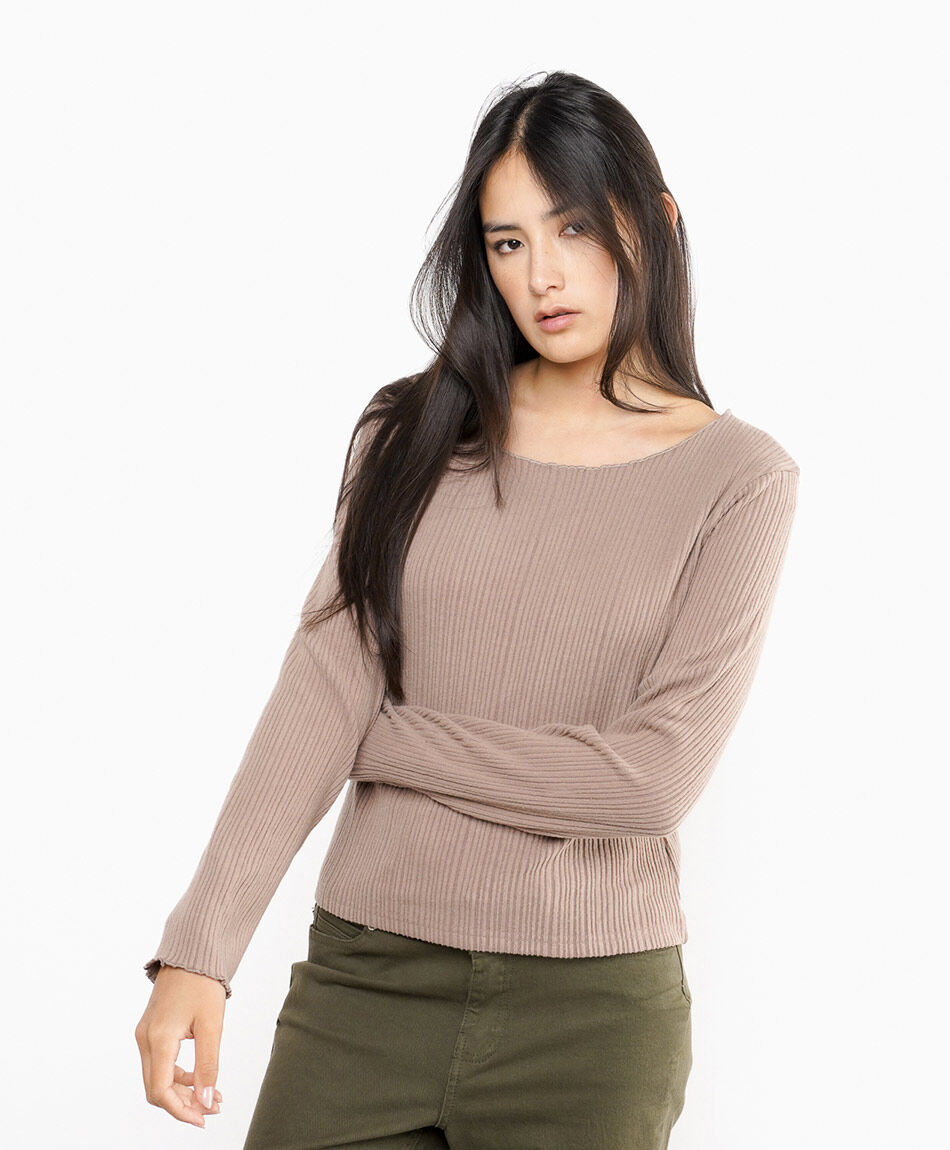 Sweater mujer canale beige