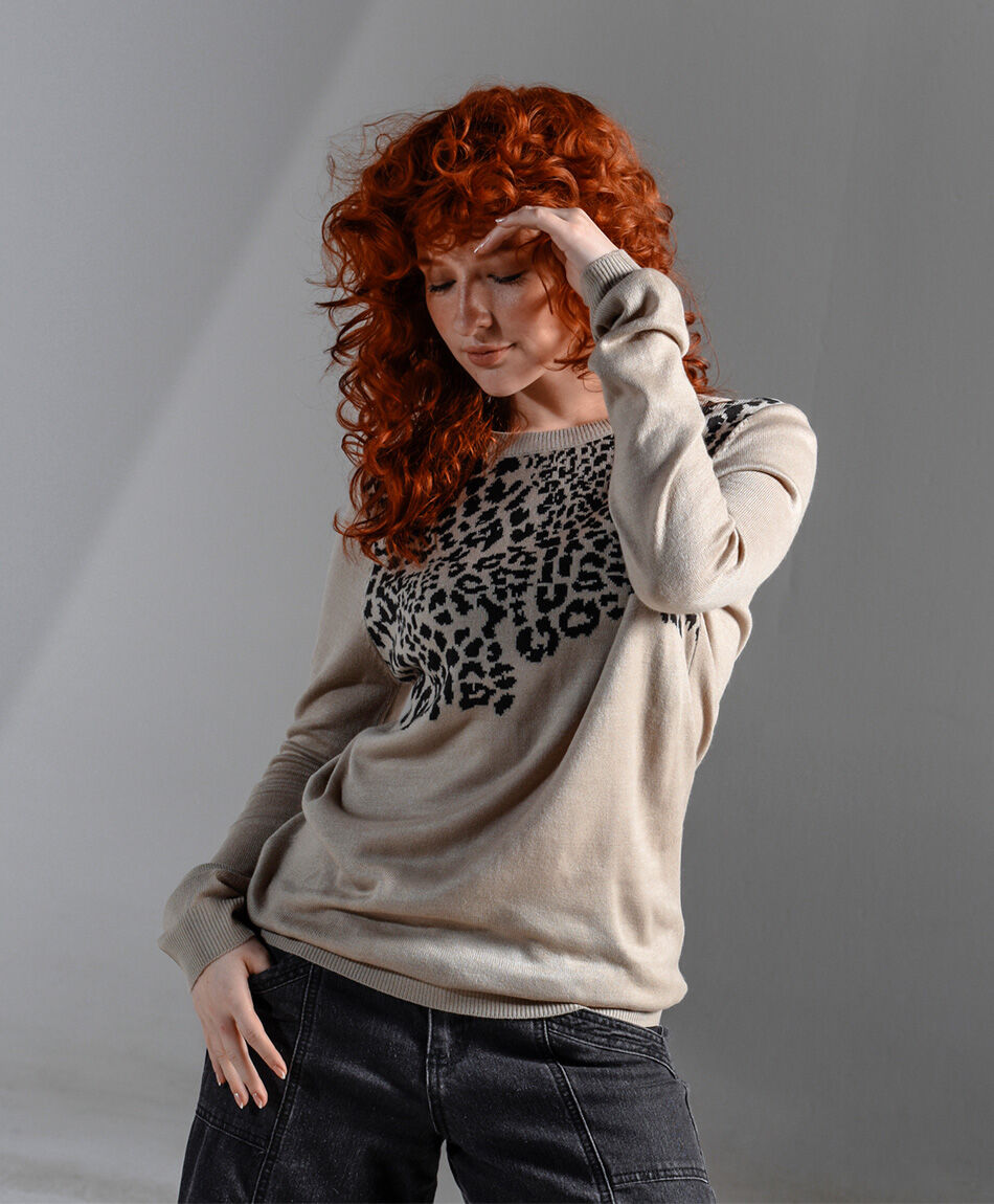 Sweater mujer animal print