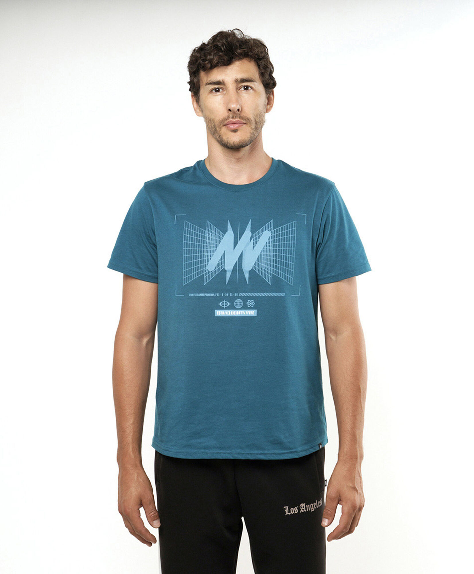 Polera deportiva hombre print cuadros Polera deportiva hombre print cuadros