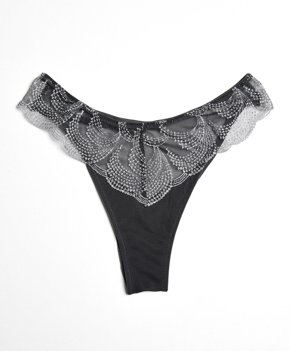 Tanga mujer encajes brillantes