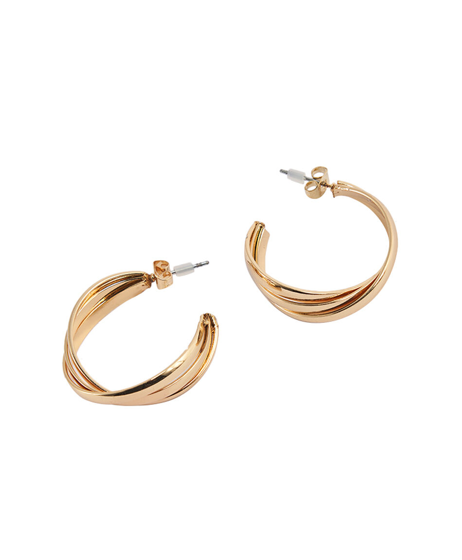 Aros mujer elegente gold