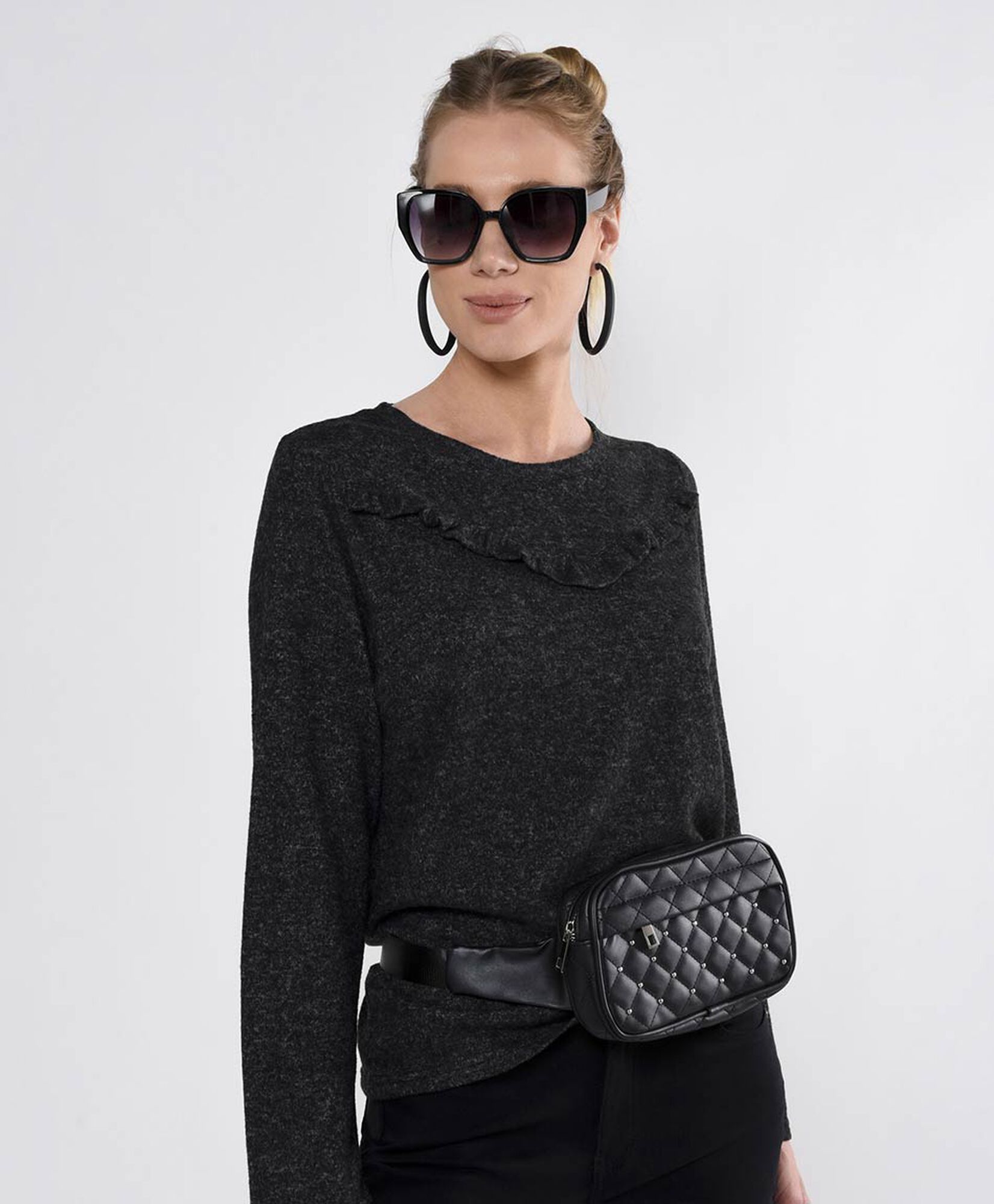 Banano mujer costuras en rombo y tachas Banano mujer costuras en rombo y tachas