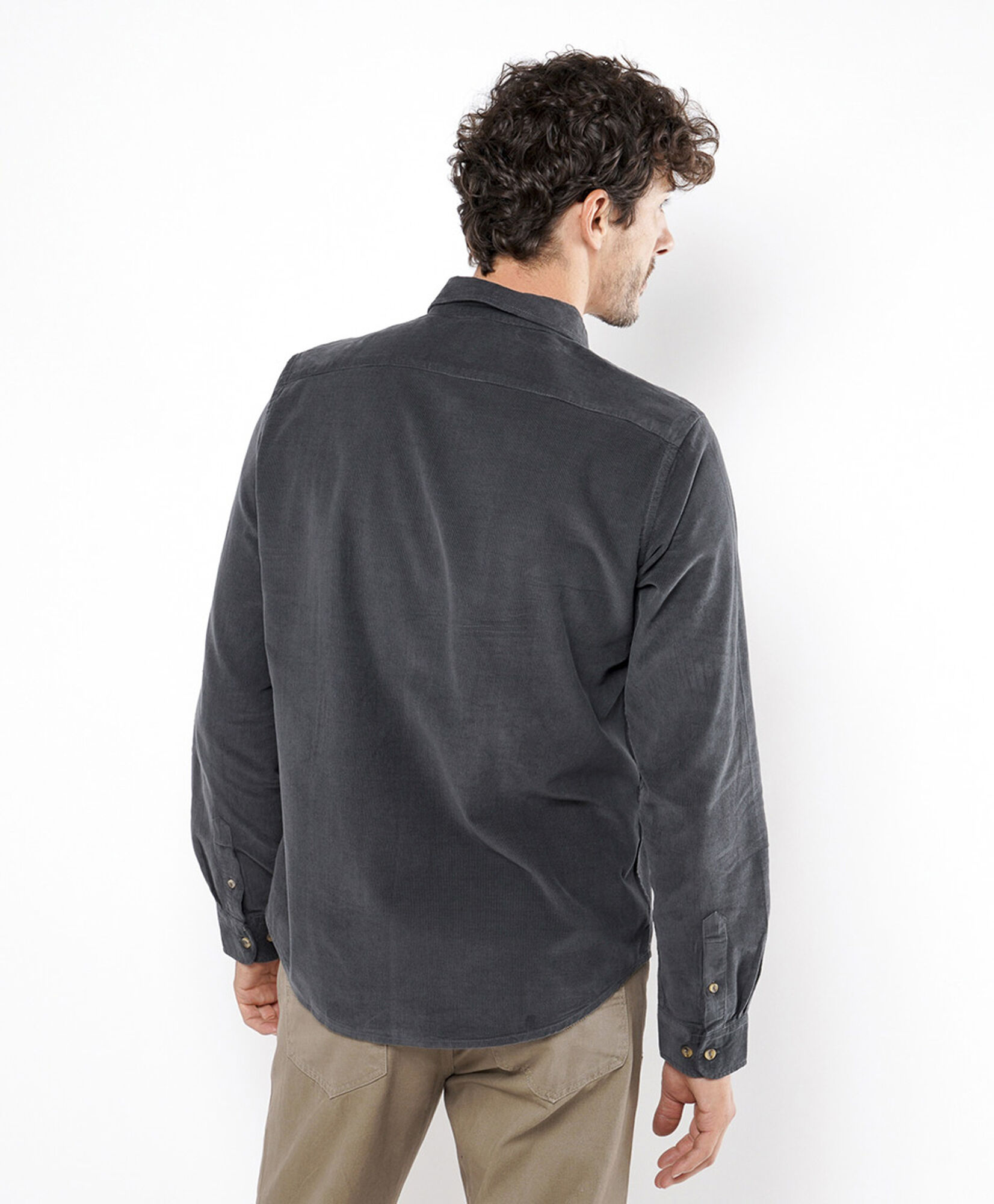 Camisa hombre corderoy gris Camisa hombre corderoy gris